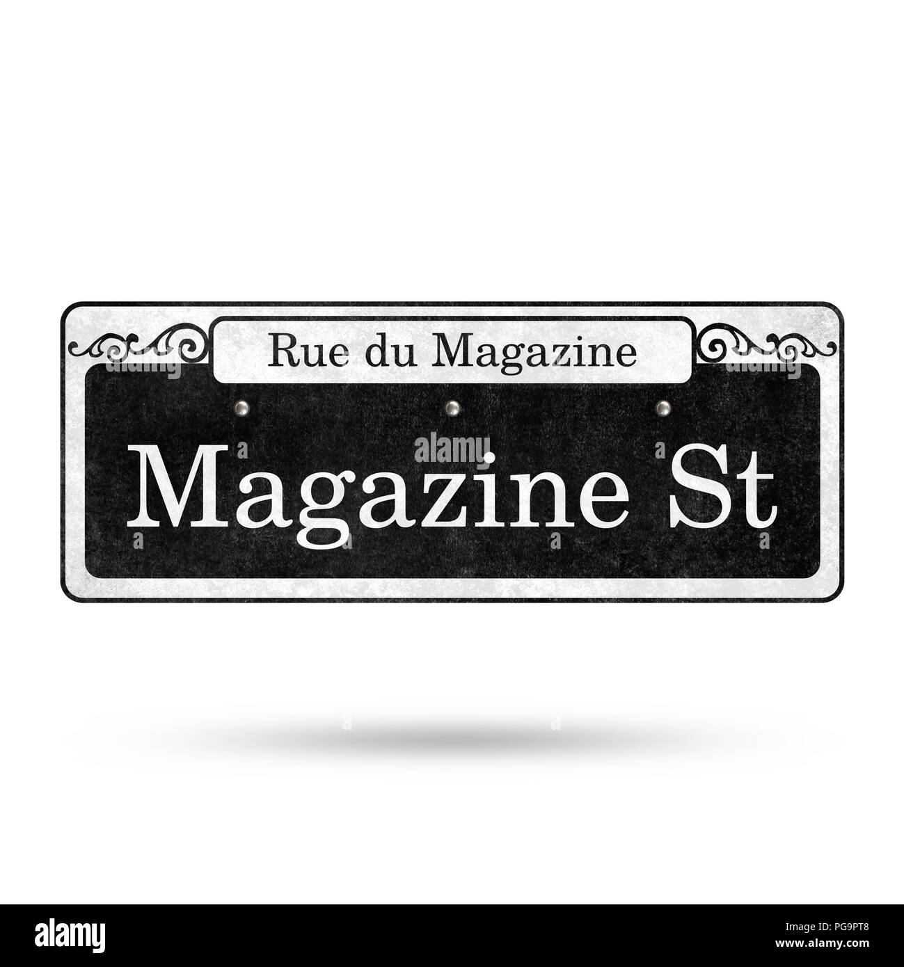 Straßenschilder New Orleans French Quarter Street Name Sammlung Stockfoto