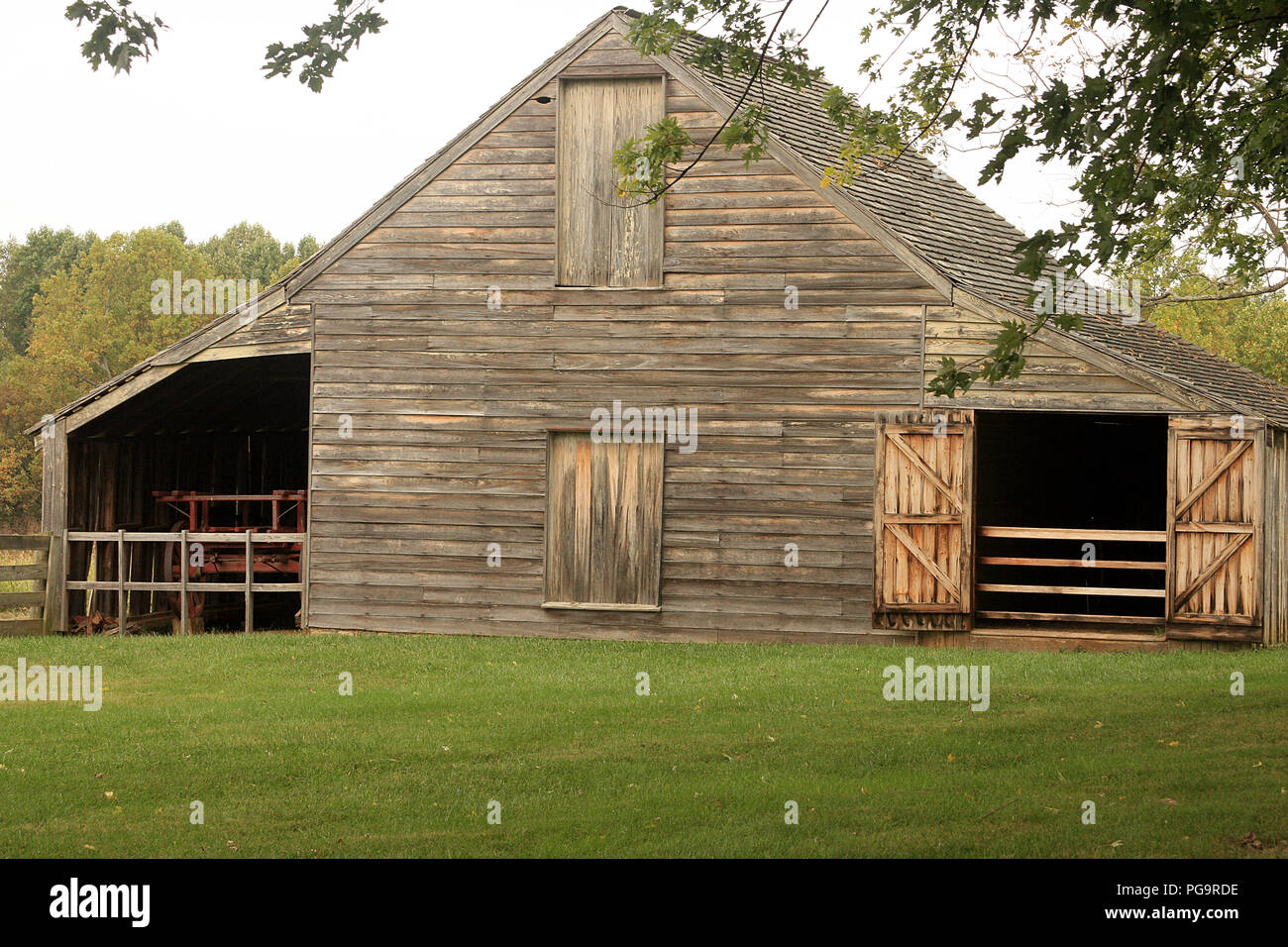 Meeks Stall im historischen Appomattox Court House, VA, USA Stockfoto