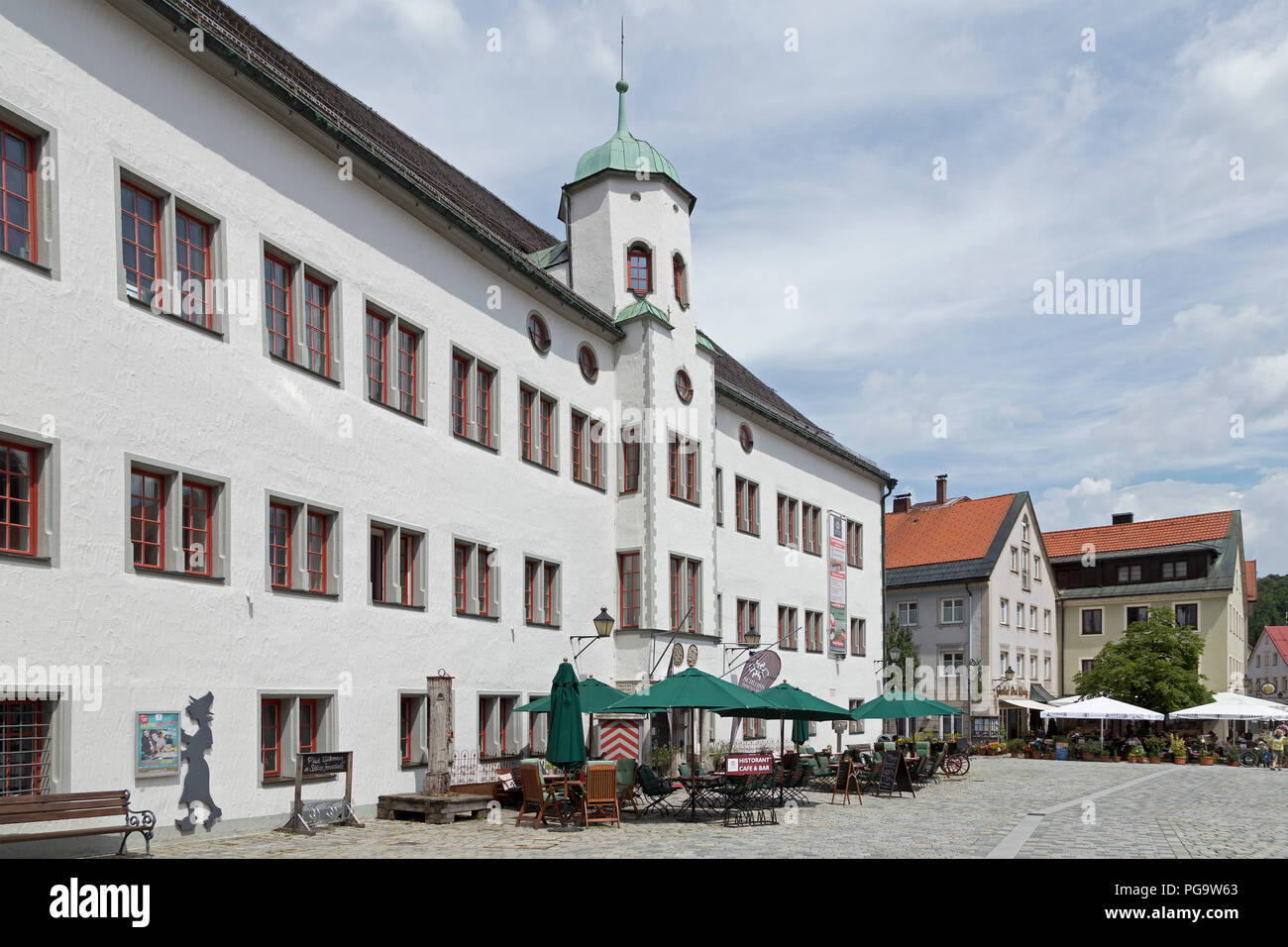 Schloss und Marienplatz, Immenstadt, Allgäu, Bayern, Deutschland Stockfoto