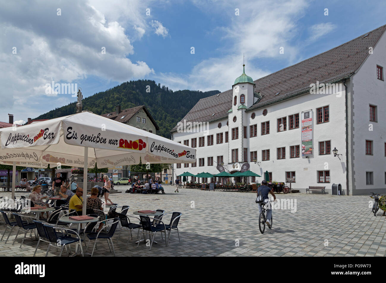 Schloss und Marienplatz, Immenstadt, Allgäu, Bayern, Deutschland Stockfoto