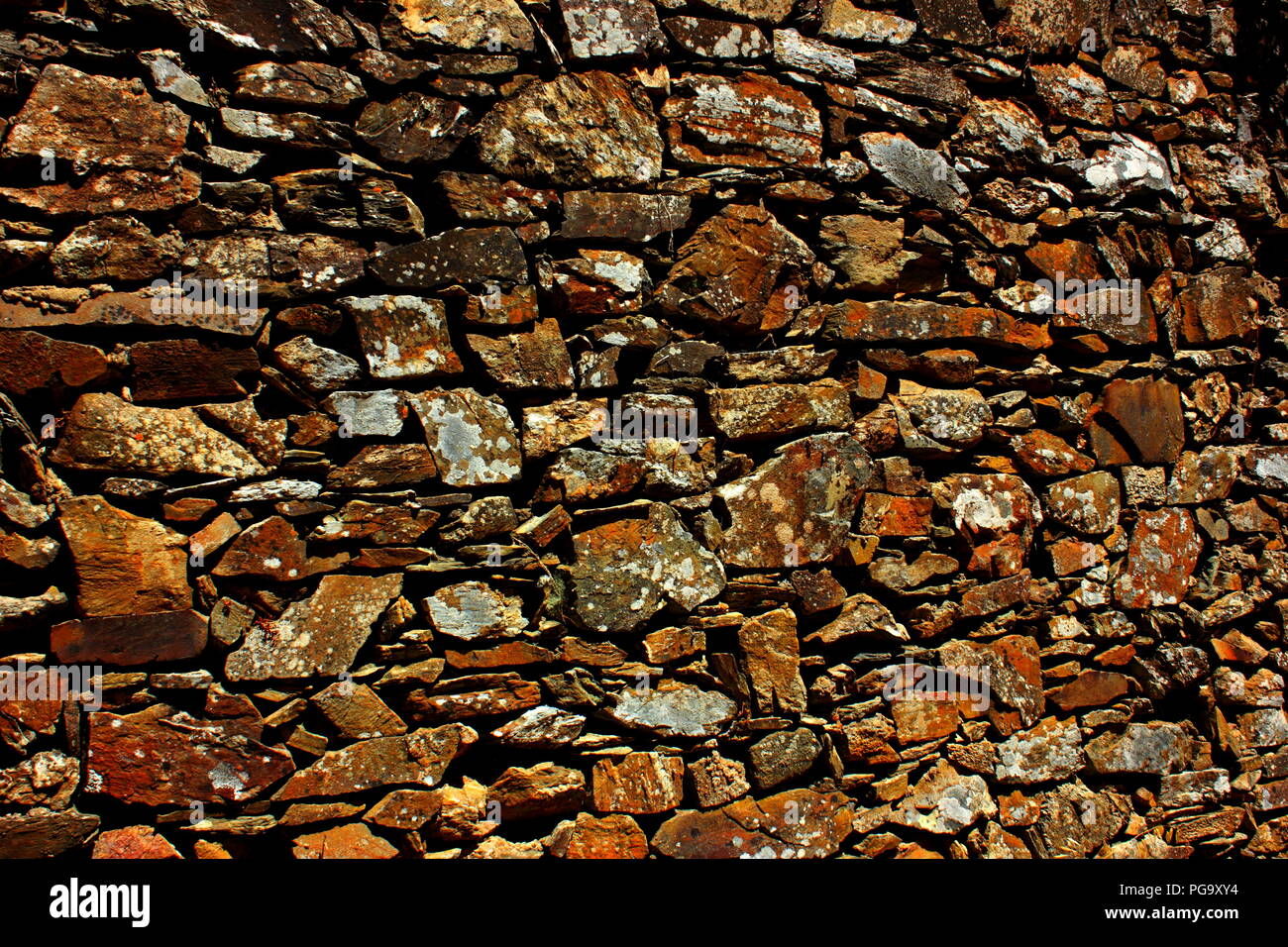Steinmauer Stockfoto