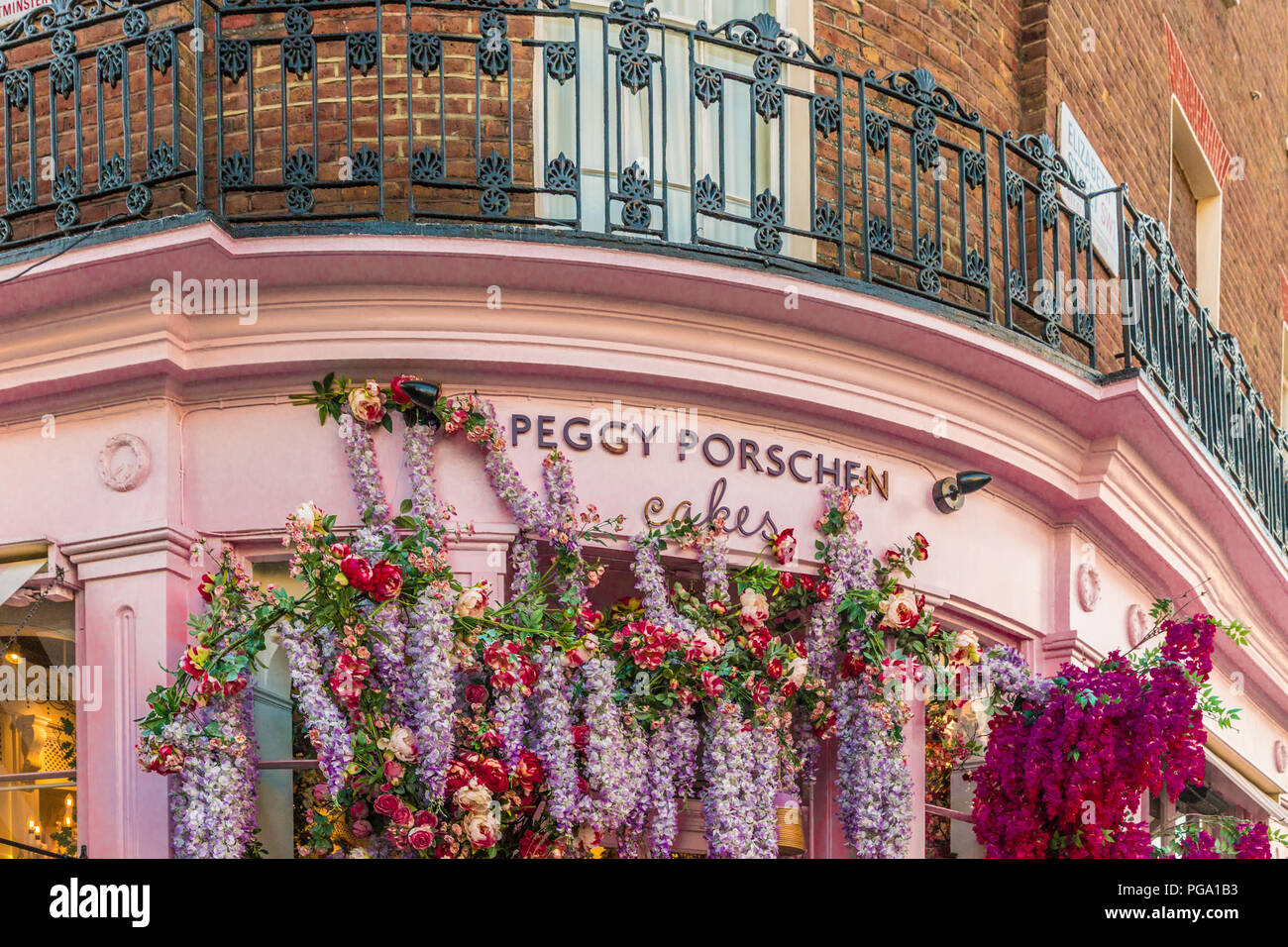Eine typische Ansicht in Belgravia, London Stockfoto