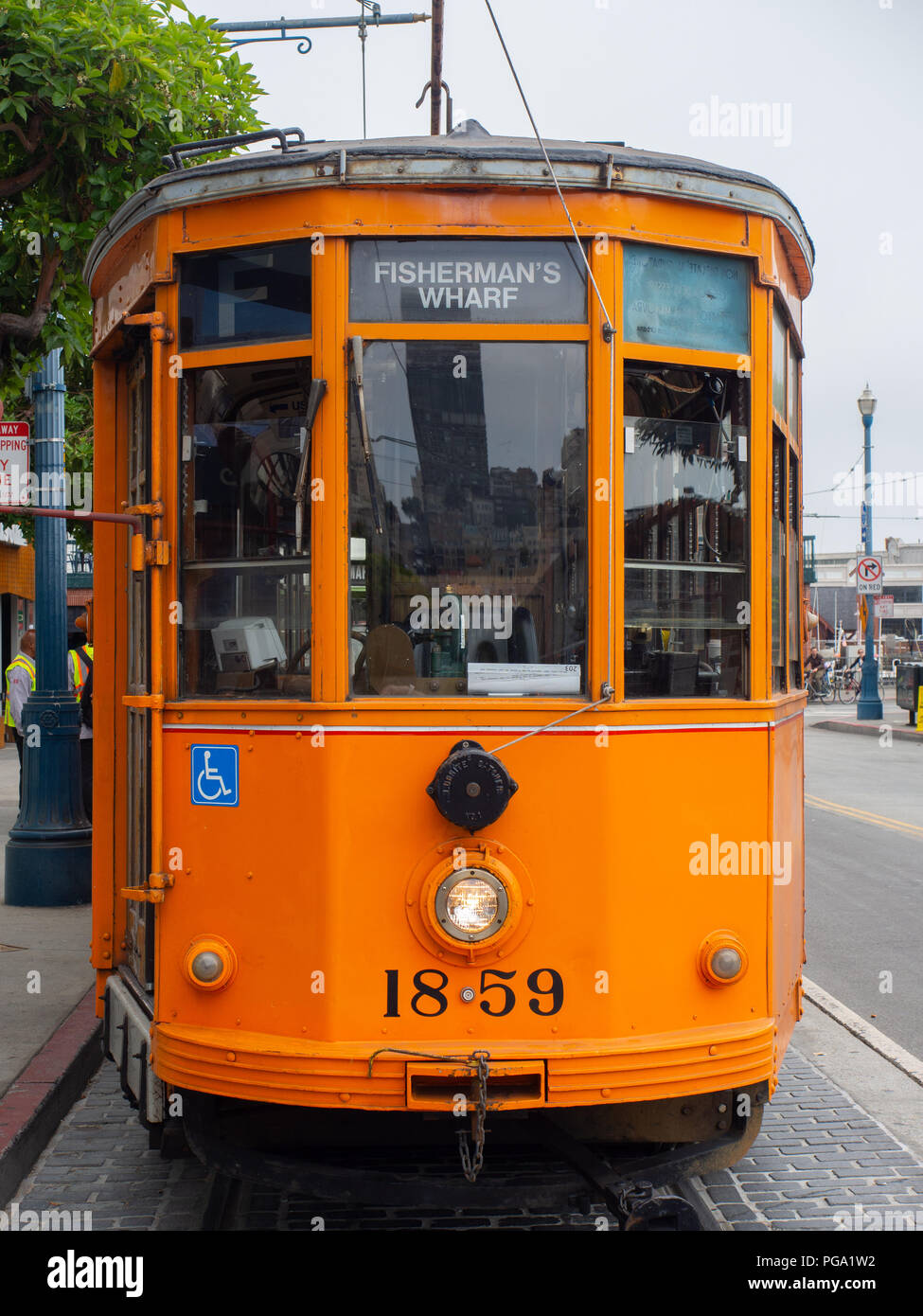 Fishermans Wharf Cable Car in San Francisco Stockfoto