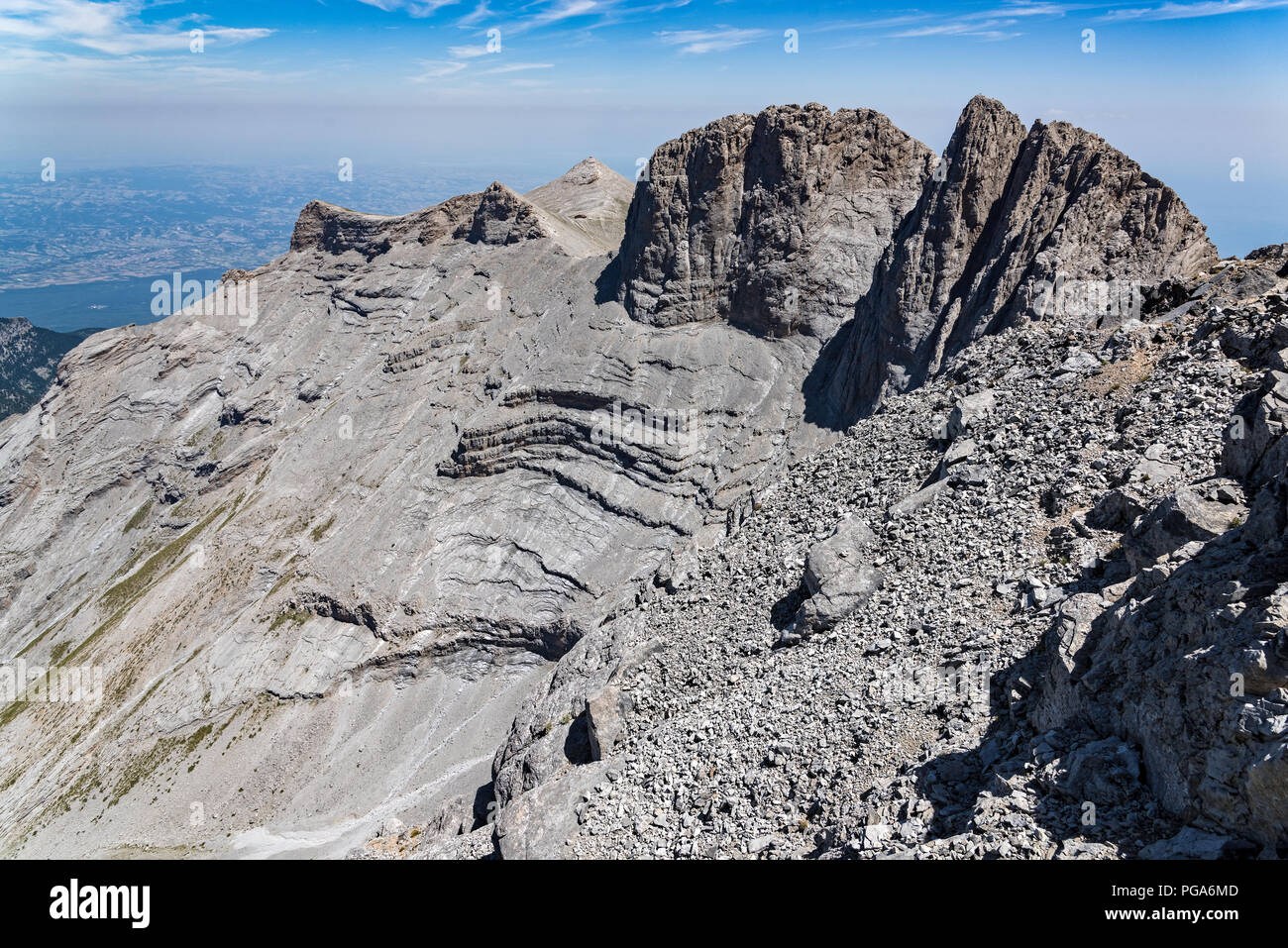 Ansicht der Mytikas und Stefani, zwei der höchsten Gipfel des Olymp in  Griechenland, die Heimat der alten griechischen Götter Stockfotografie -  Alamy