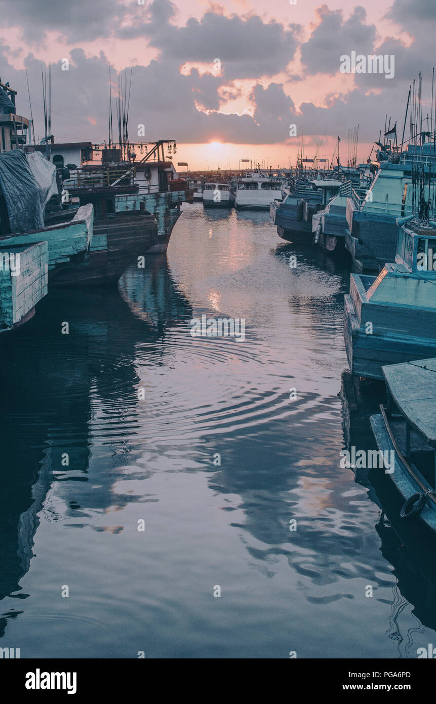 Marine Sonnenuntergang; Bali, Indonesien Stockfoto