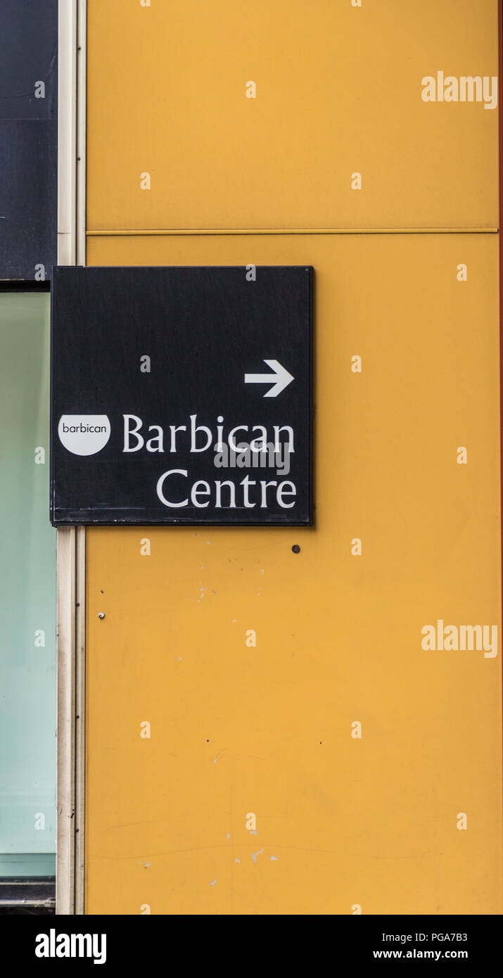 Eine typische Ansicht im Barbican Centre in London Stockfoto
