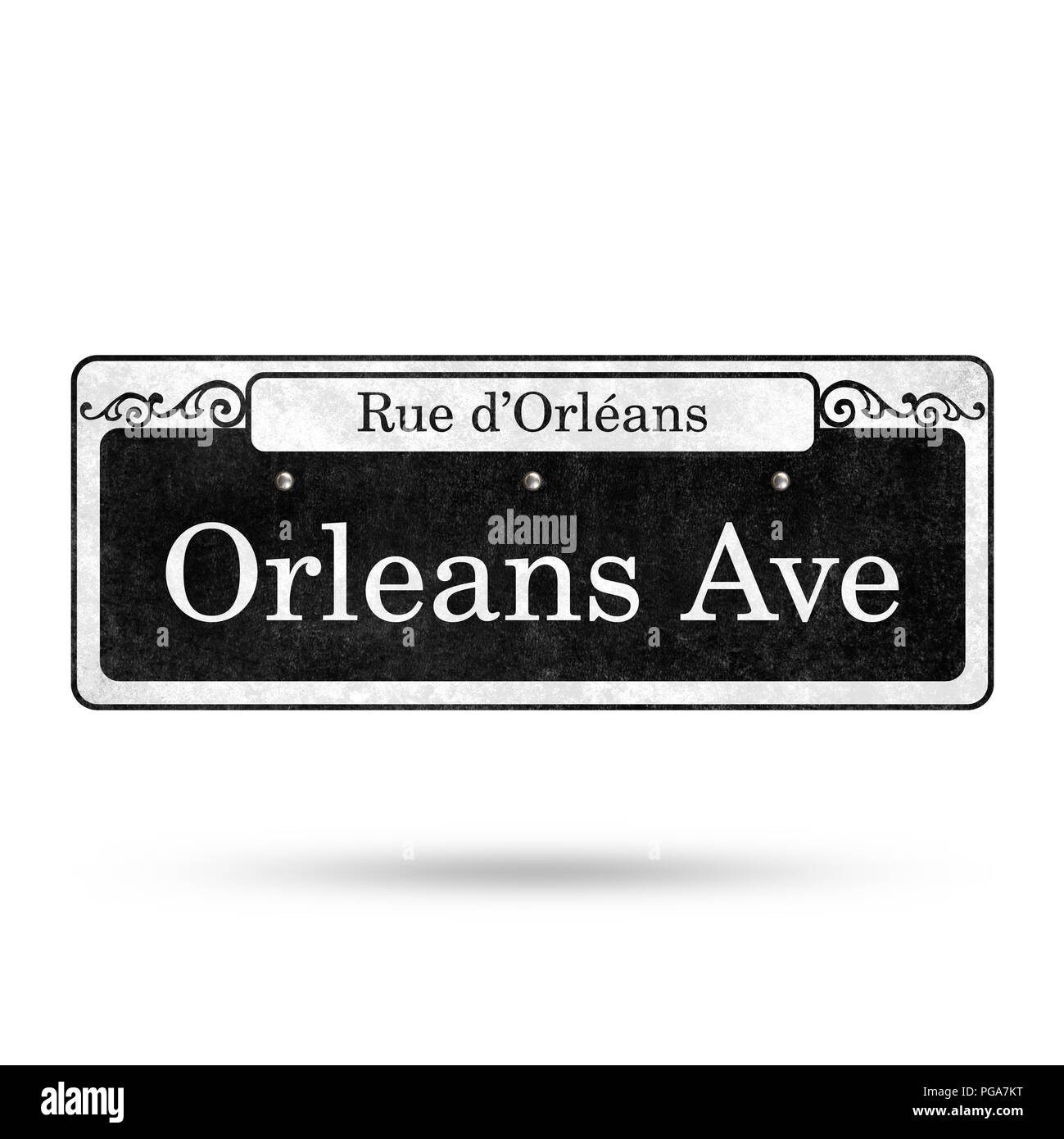 Straßenschilder New Orleans French Quarter Street Name Sammlung Stockfoto