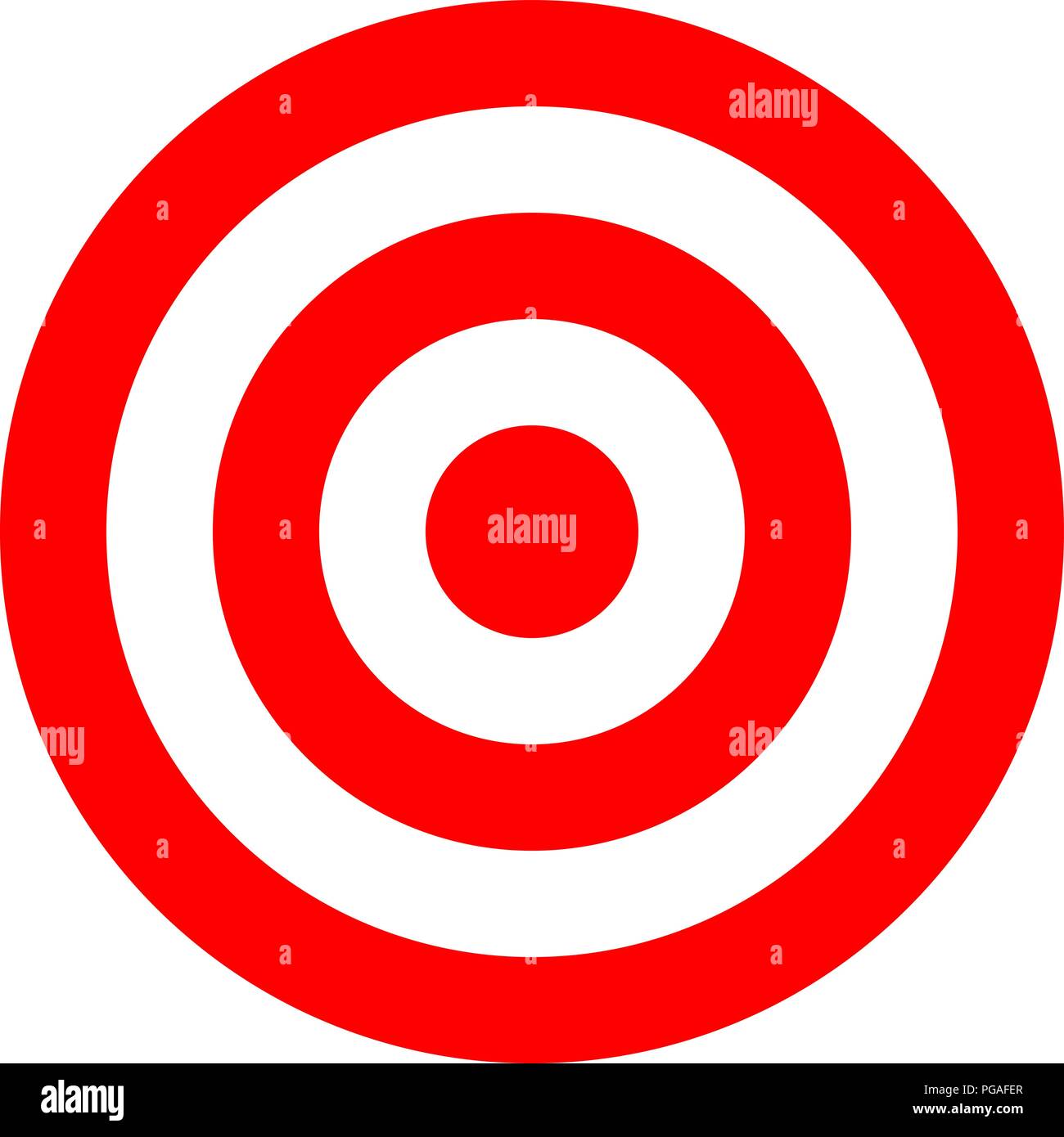 Einfacher Kreis Ziel Vorlage. Bullseye Symbol Stock Vektor