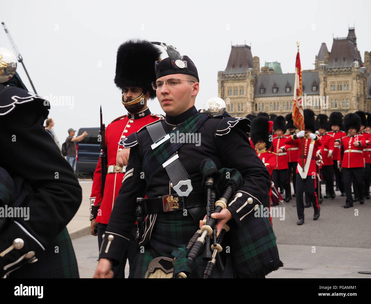 Wachwechsel Zeremonie, kanadischen Parlament, Ottawa Stockfoto
