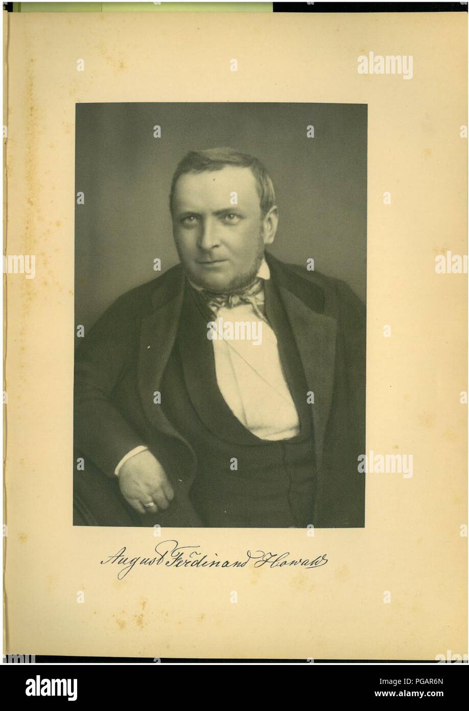 August Ferdinand Howaldt um 1850. Stockfoto