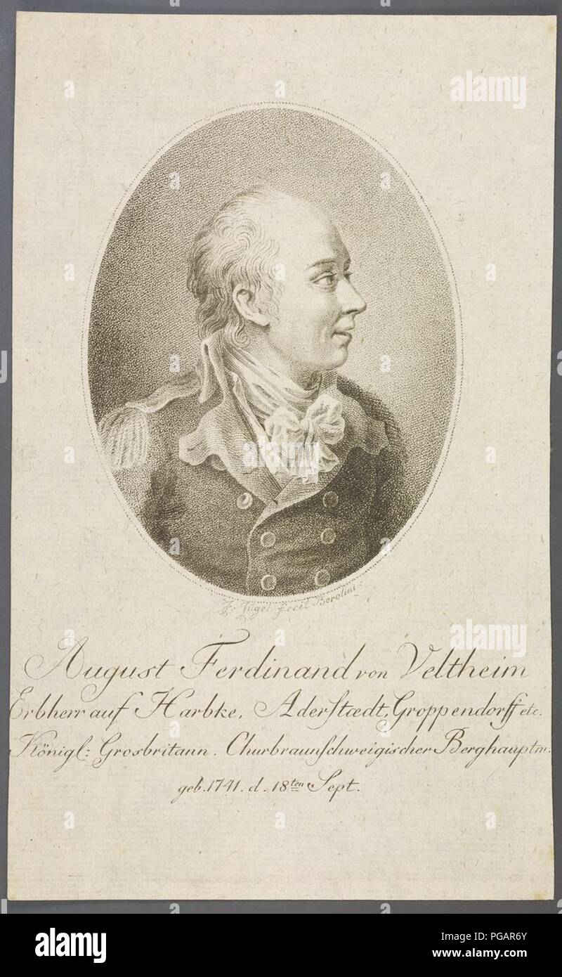 August Ferdinand von Veltheim 01. Stockfoto