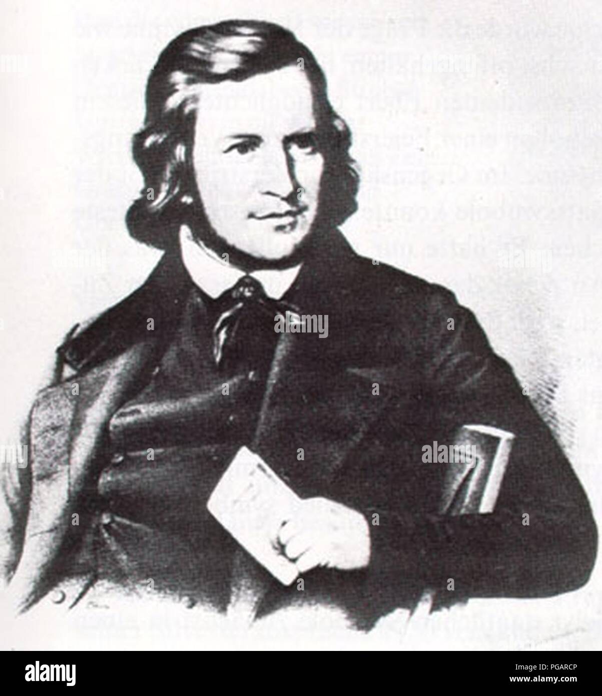 August Heinrich Hoffmann von Fallersleben. Stockfoto