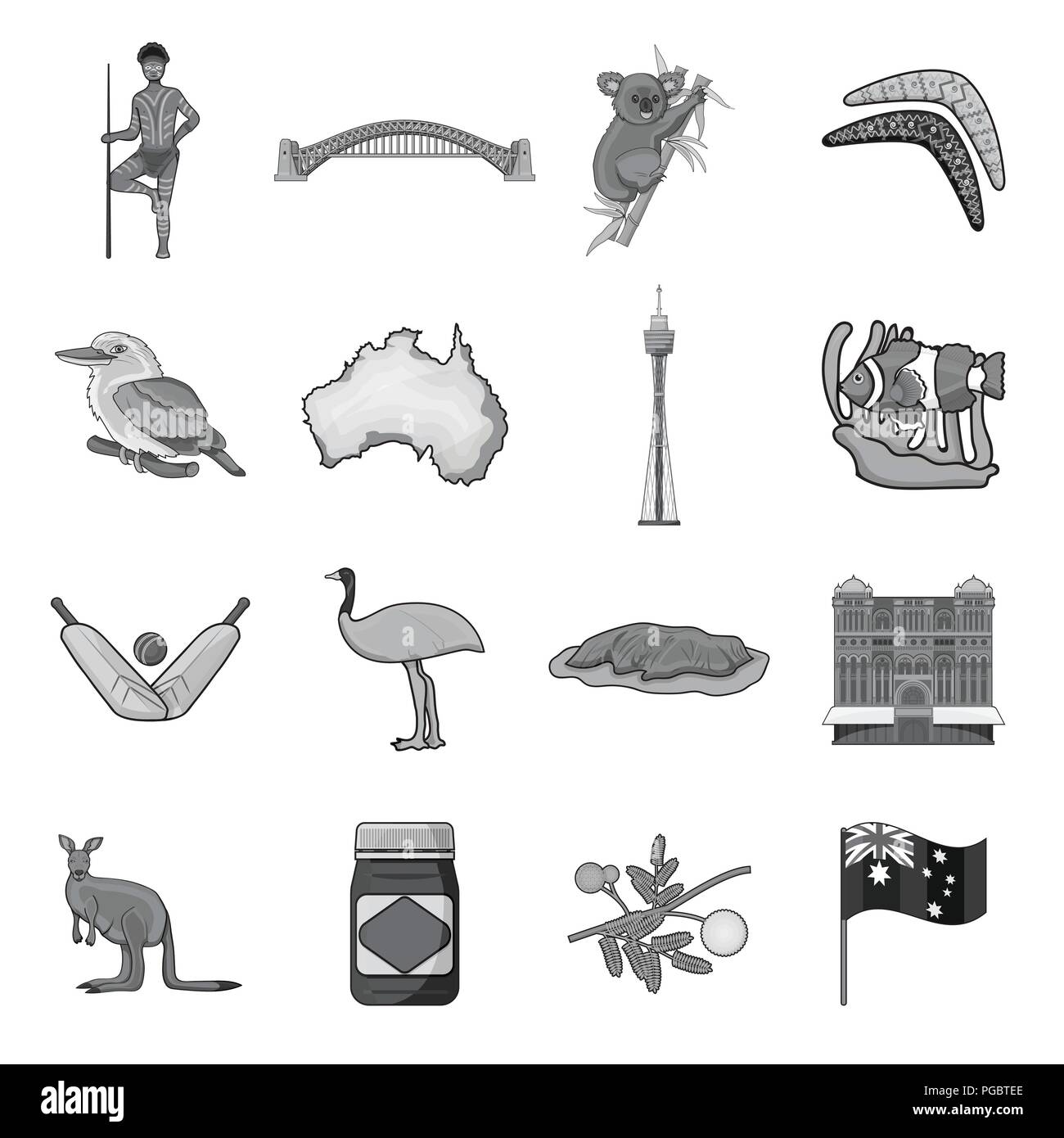 Aborigine, Anemone, Attribute, Australien, Australien, Kugel, Fledermäuse, Boomerang, Niederlassung, Brücke, Gebäude, Clownfisch, Sammlung, Land, Kricket, gekreuzt, Kultur, Design, Funktionen, Flagge, Essen, Hafen, Icon, Illustration, interessante, isoliert, Känguru, Koala, Kookaburra, Logo, Mimose, monochrom, Ort, Bevölkerung, Königin, Satz, Zeichen, Sitzen, Verbreitung, Sydney, Symbol, Territorium, Turm, Reisen, Uluru, Vector, Victoria, Web, gelb Vektor Vektoren, Stock Vektor