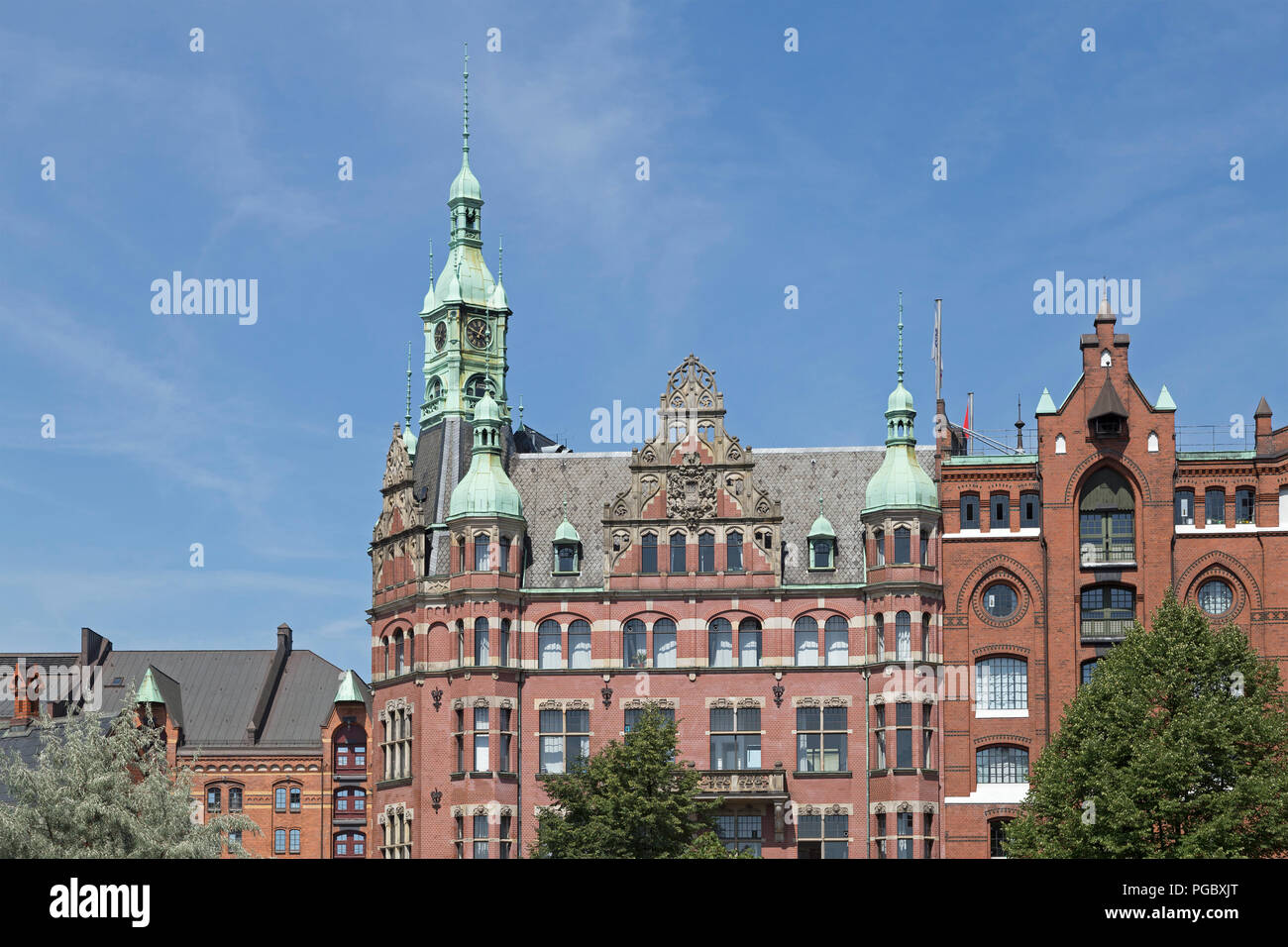 Die so genannte Rathaus der Speicherstadt (Warehouse district), Hamburg, Deutschland Stockfoto