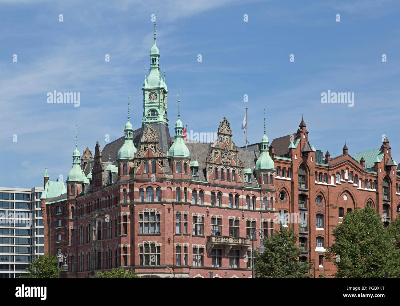 Die so genannte Rathaus der Speicherstadt (Warehouse district), Hamburg, Deutschland Stockfoto