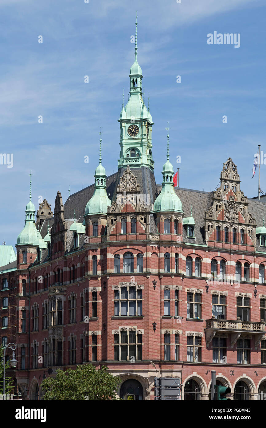 Die so genannte Rathaus der Speicherstadt (Warehouse district), Hamburg, Deutschland Stockfoto