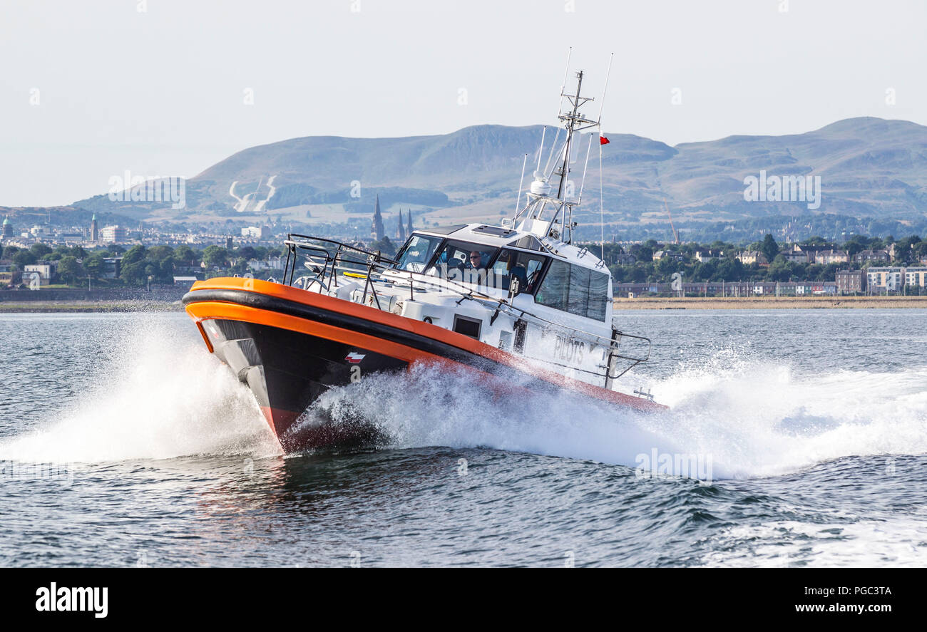 Pilot Boot am Fluss Forth Stockfoto