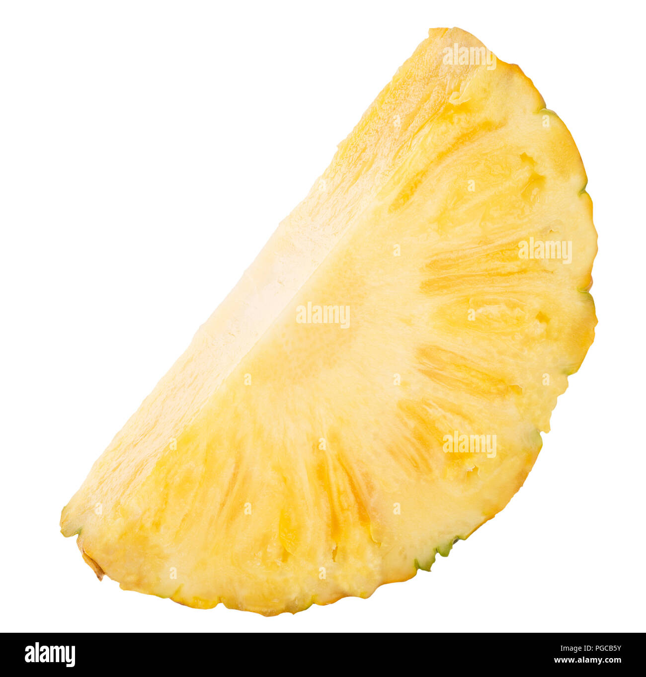 Ananasscheibe isoliert auf einem weißen Hintergrund. Stockfoto