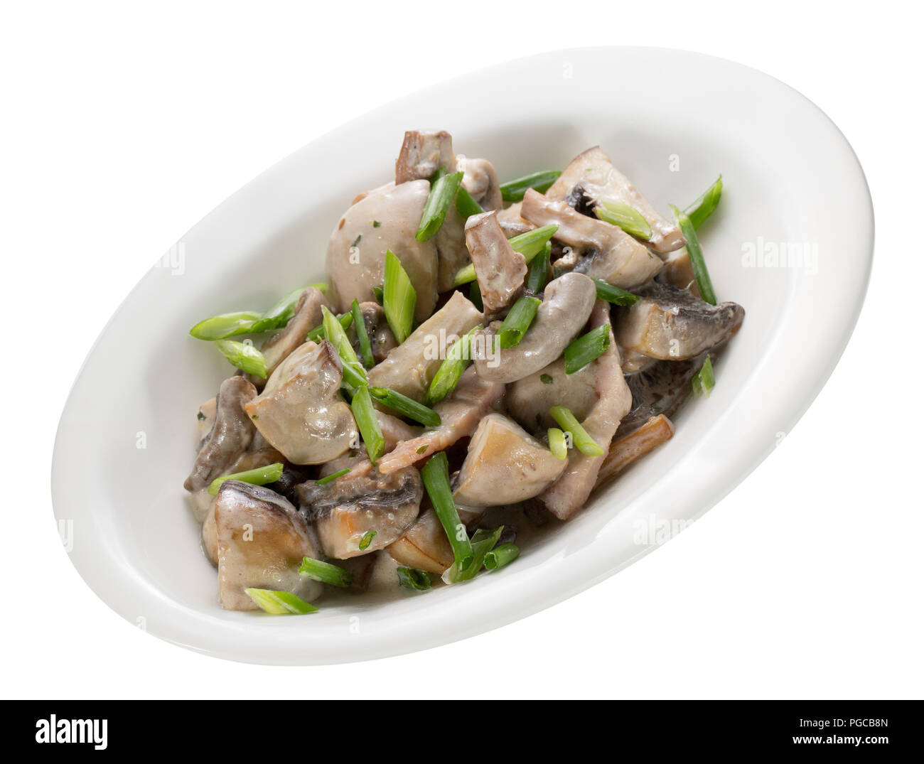 Salat mit Pilzen. Stockfoto