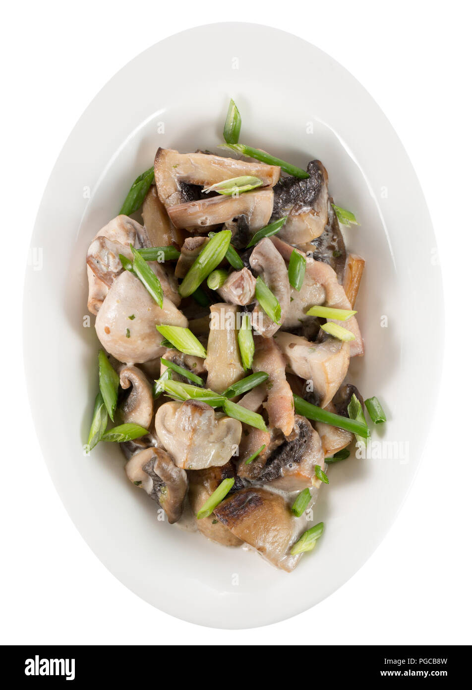 Salat mit Pilzen. Stockfoto