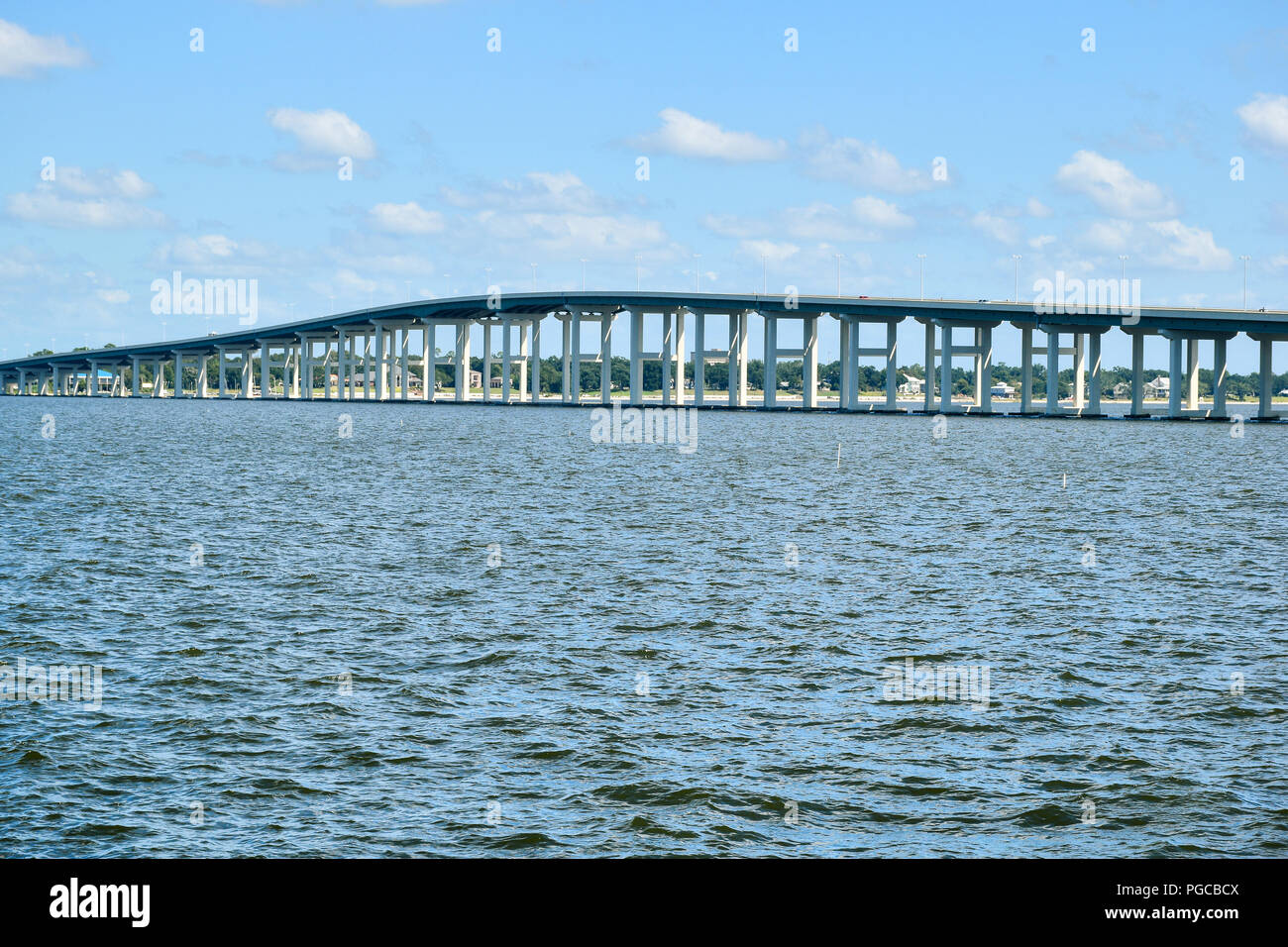 Biloxi Bay Bridge anschließen und Biloxi Ocean Springs, Mississippi Stockfoto