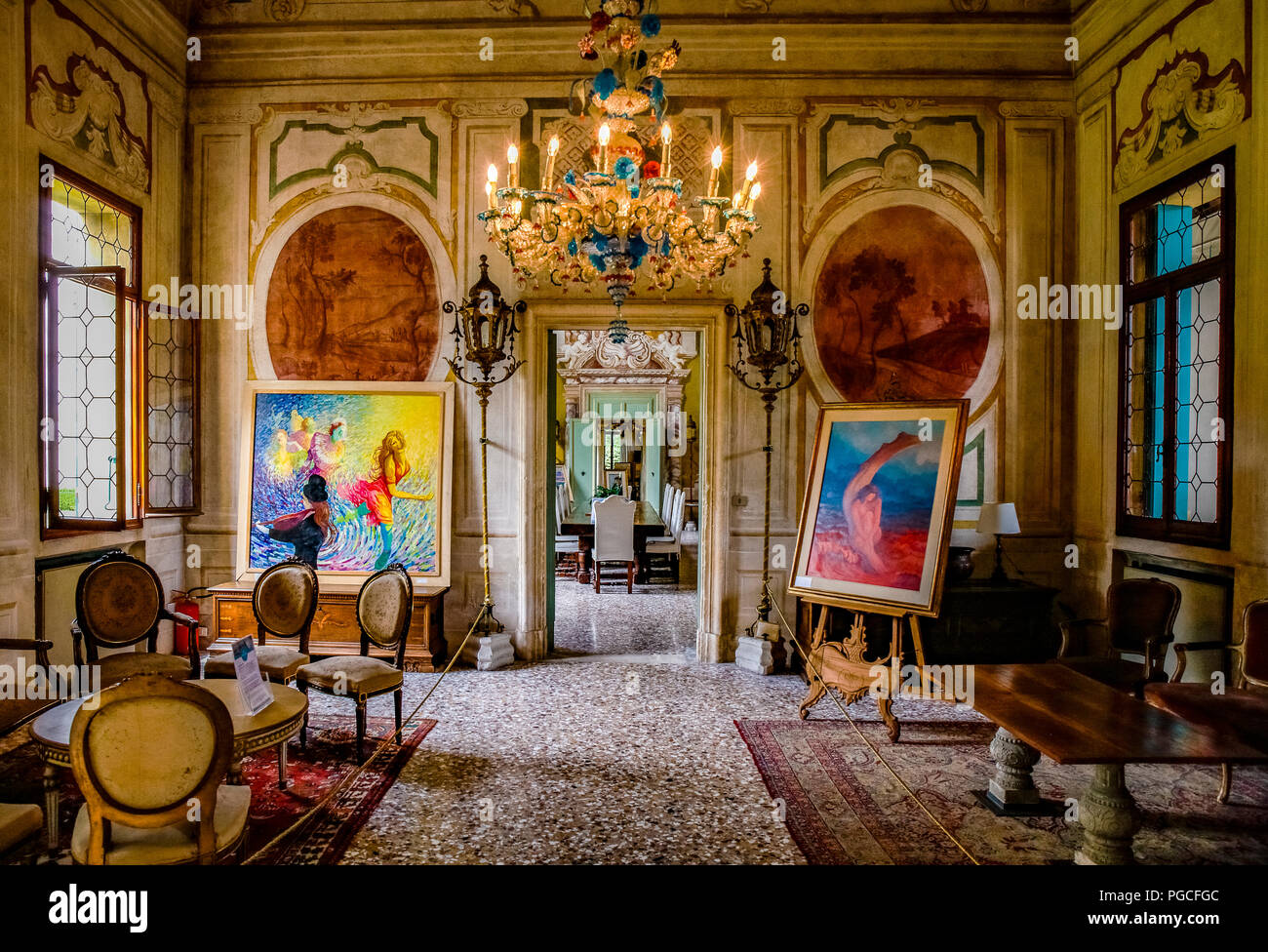 Italien Venetien Mira: Villa Barchessa Valmanara: Zimmer der Launen Stockfoto