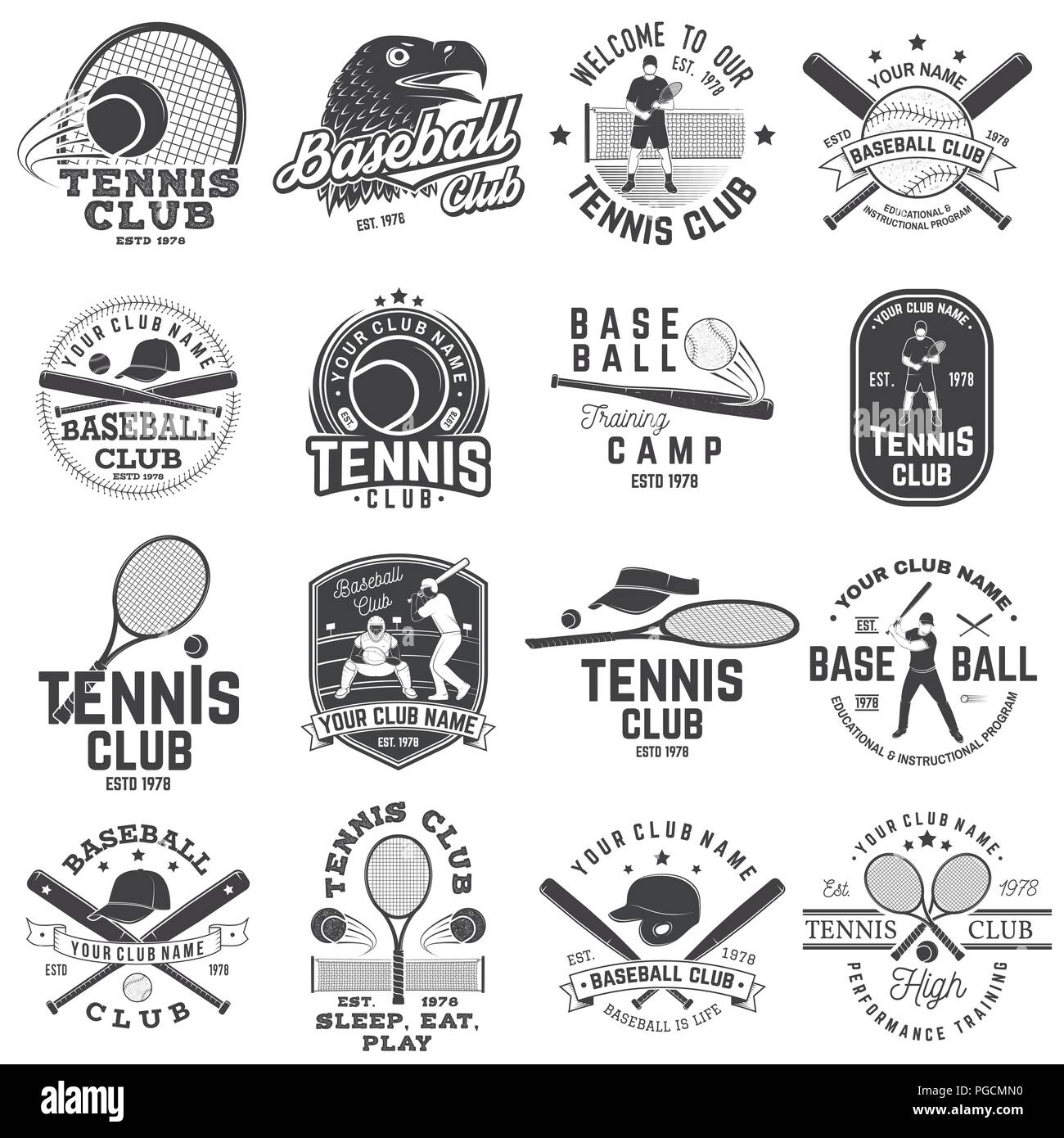 Tennis vector logo design template -Fotos und -Bildmaterial in hoher  Auflösung – Alamy