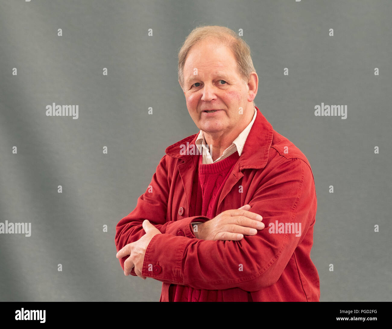 Edinburgh, Schottland, Großbritannien. 25 August, 2018. Abgebildet; Michael Morpurgo der Kinder Thema und die Köpfe hinter, Krieg Pferd, Flamingo Junge und Privaten friedlich. Credit: Iain Masterton/Alamy leben Nachrichten Stockfoto