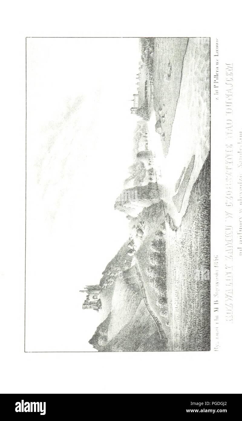 Bild von Seite 109 "Okolice Galicyi M. B. Stęczyńskiego. [88 lithographischen Ansichten von Zeichnungen von M.B.Stęczyński, mit beschreibenden Schreiben - Presse Nr. 1-80 von K. J.]'. Stockfoto