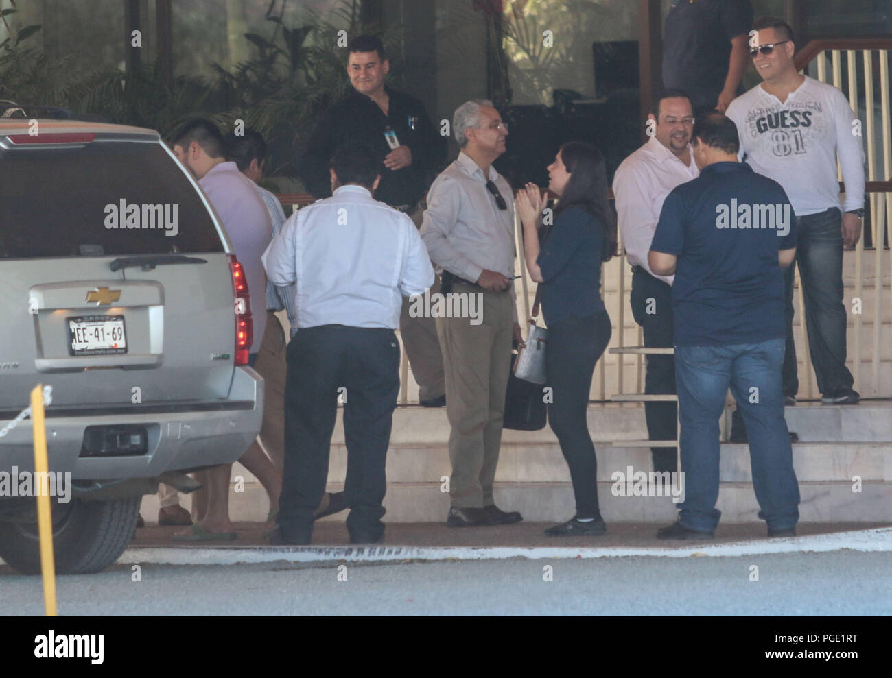 Juan Gabriel. Letzte infraganti Fotos aus dem privaten Leben der mexikanischen Sängerin, am Strand von San Carlos Sonora, Mexiko, gesehen. Berühmtheit, paparazzi, Stockfoto