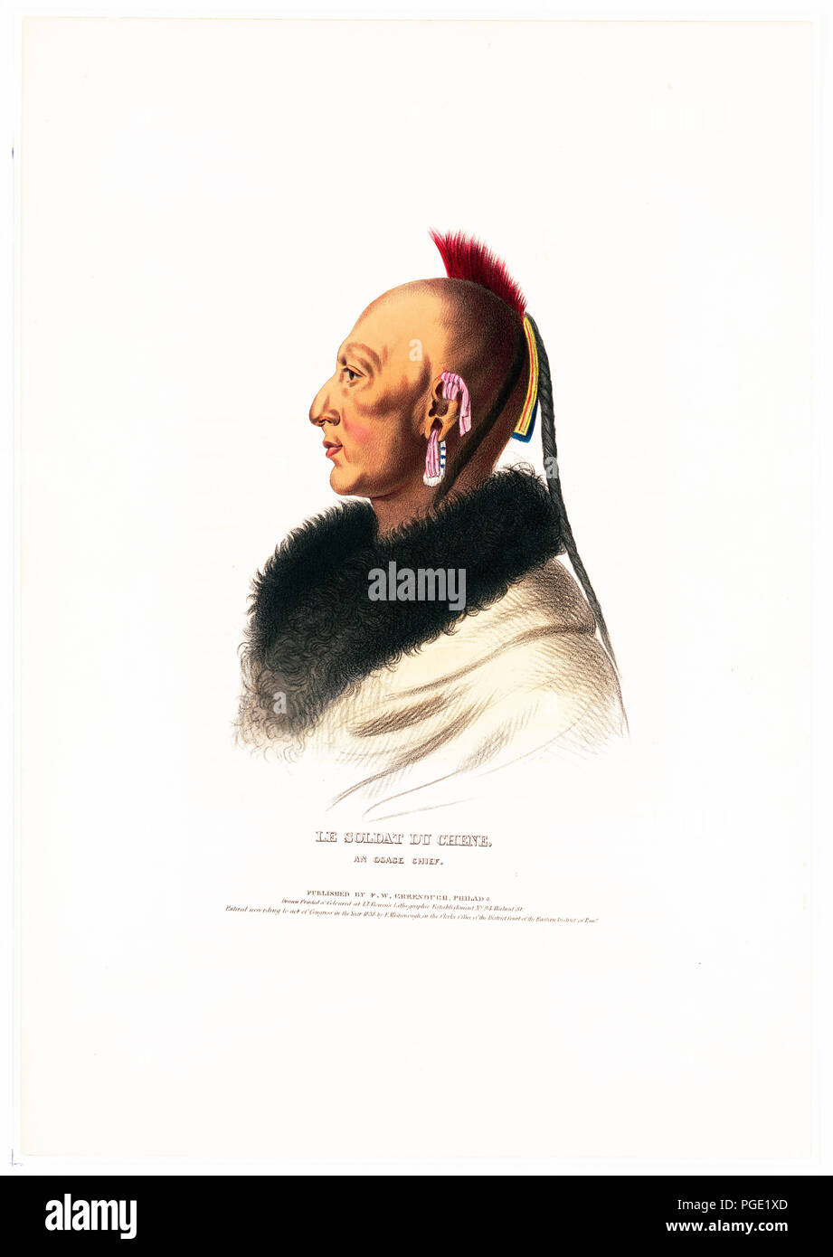 Le Soldat Du Chene, eine Osage Chief Stockfoto