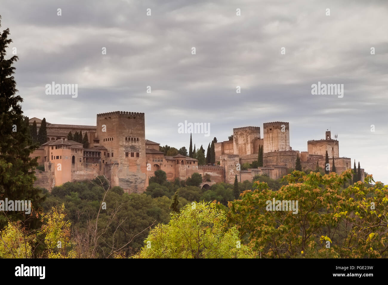 August 2017 - Alhambra in Granada, Spanien, anerkannt als UNESCO-Weltkulturerbe Stockfoto