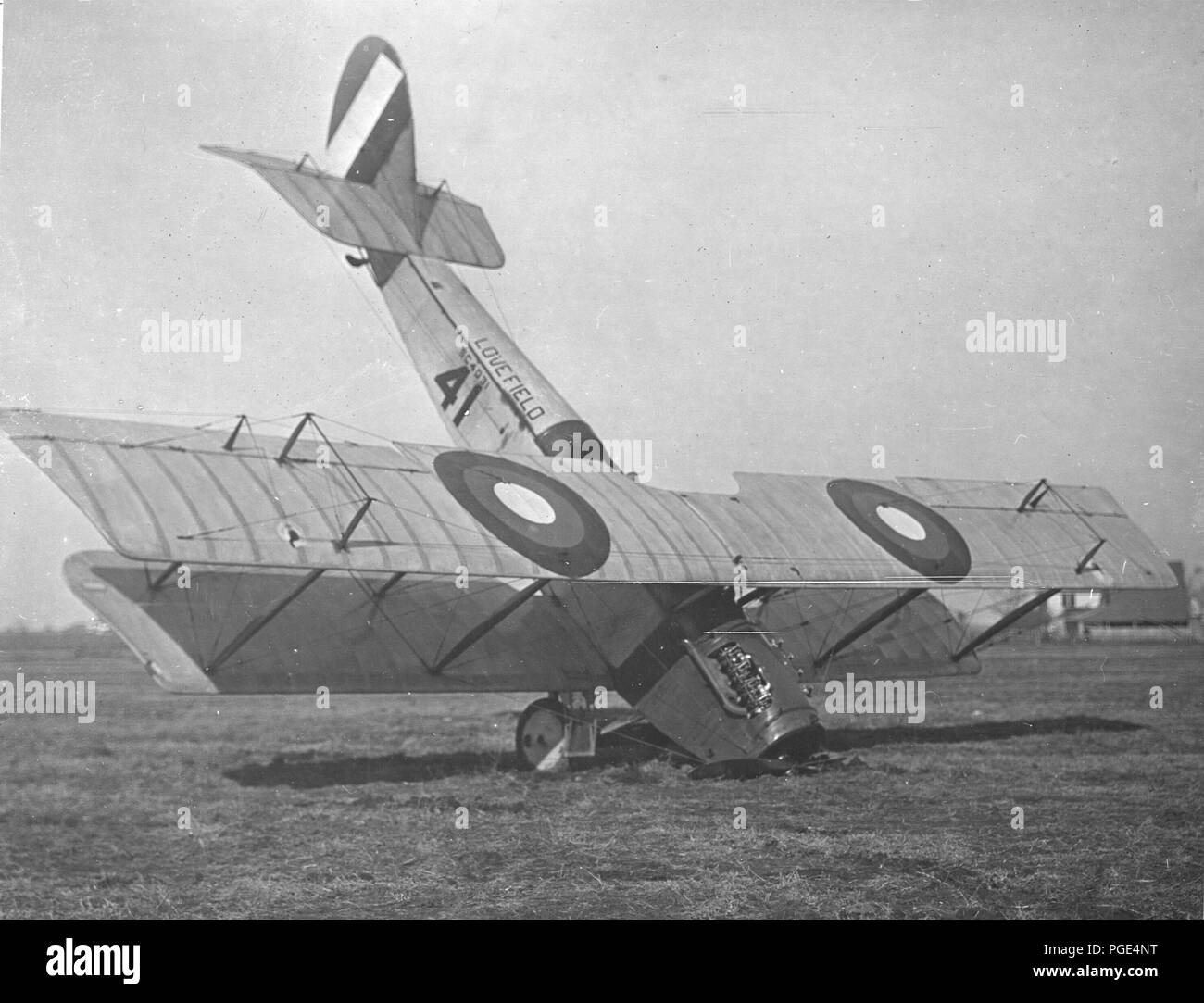 Flugzeuge - Unfälle - Flugzeug Wrack, Love Field, Dallas, Texas 1919 Stockfoto