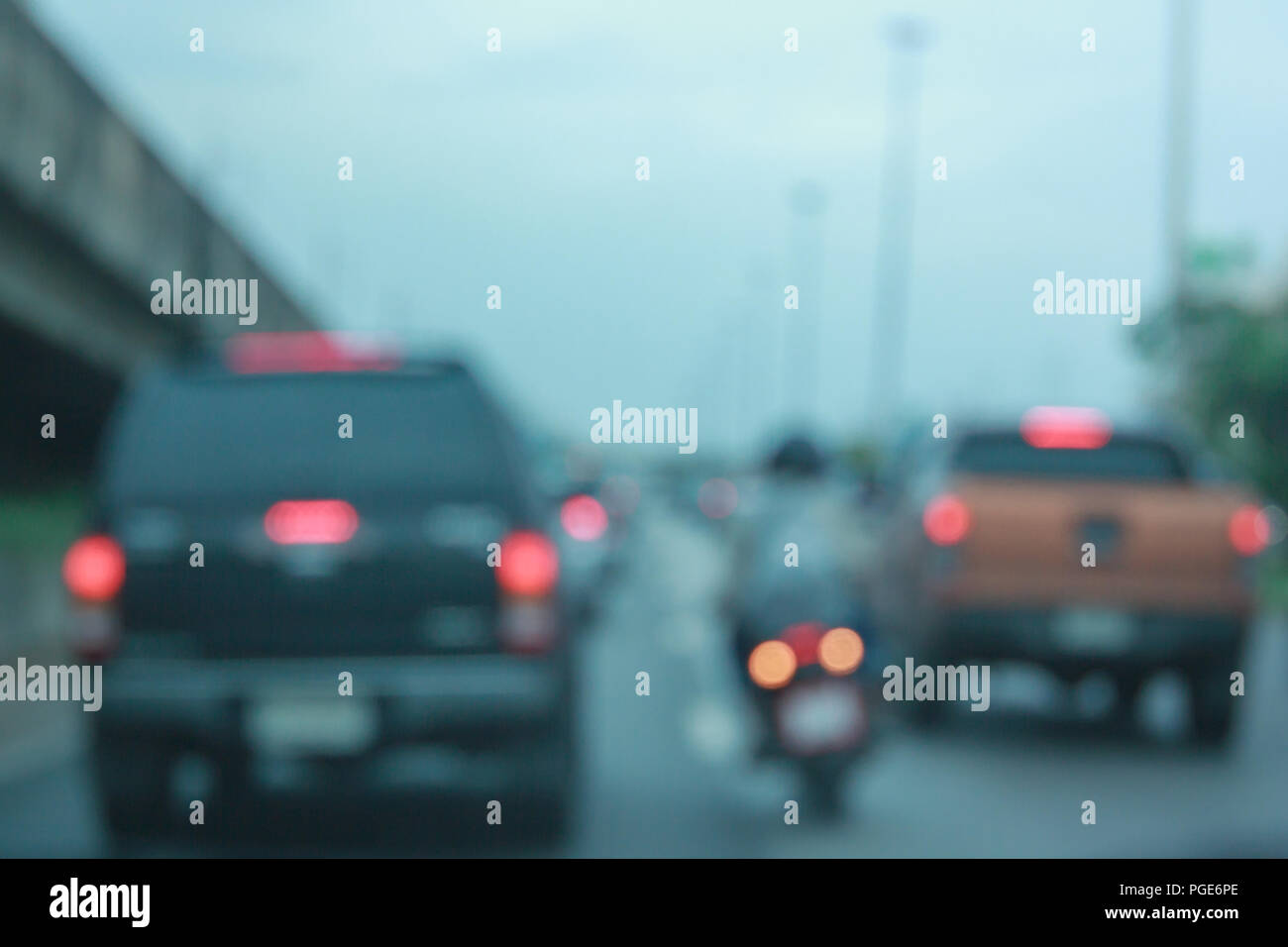 Stau im Berufsverkehr, Thailand. Stockfoto
