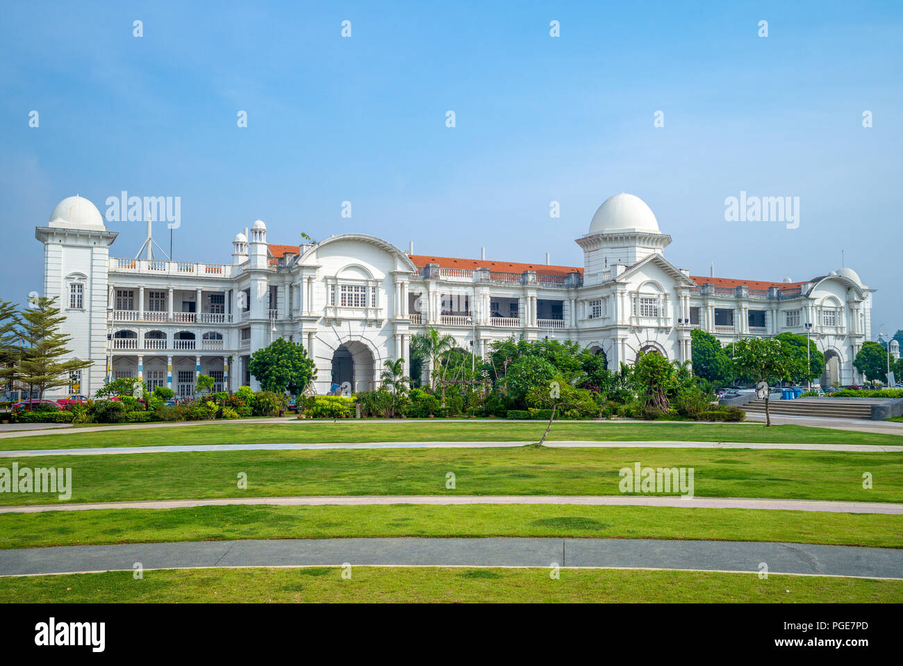 Fassade des Hauptbahnhofs in ipoh Ipoh Stockfoto