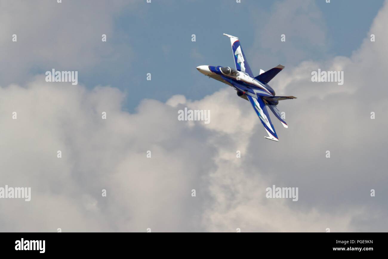 Royal Canadian Air Force CF-18 Hornet auf RIAT 2018 mit einem beeindruckenden Lackierung zum Gedenken an 60 Jahre NORAD Stockfoto