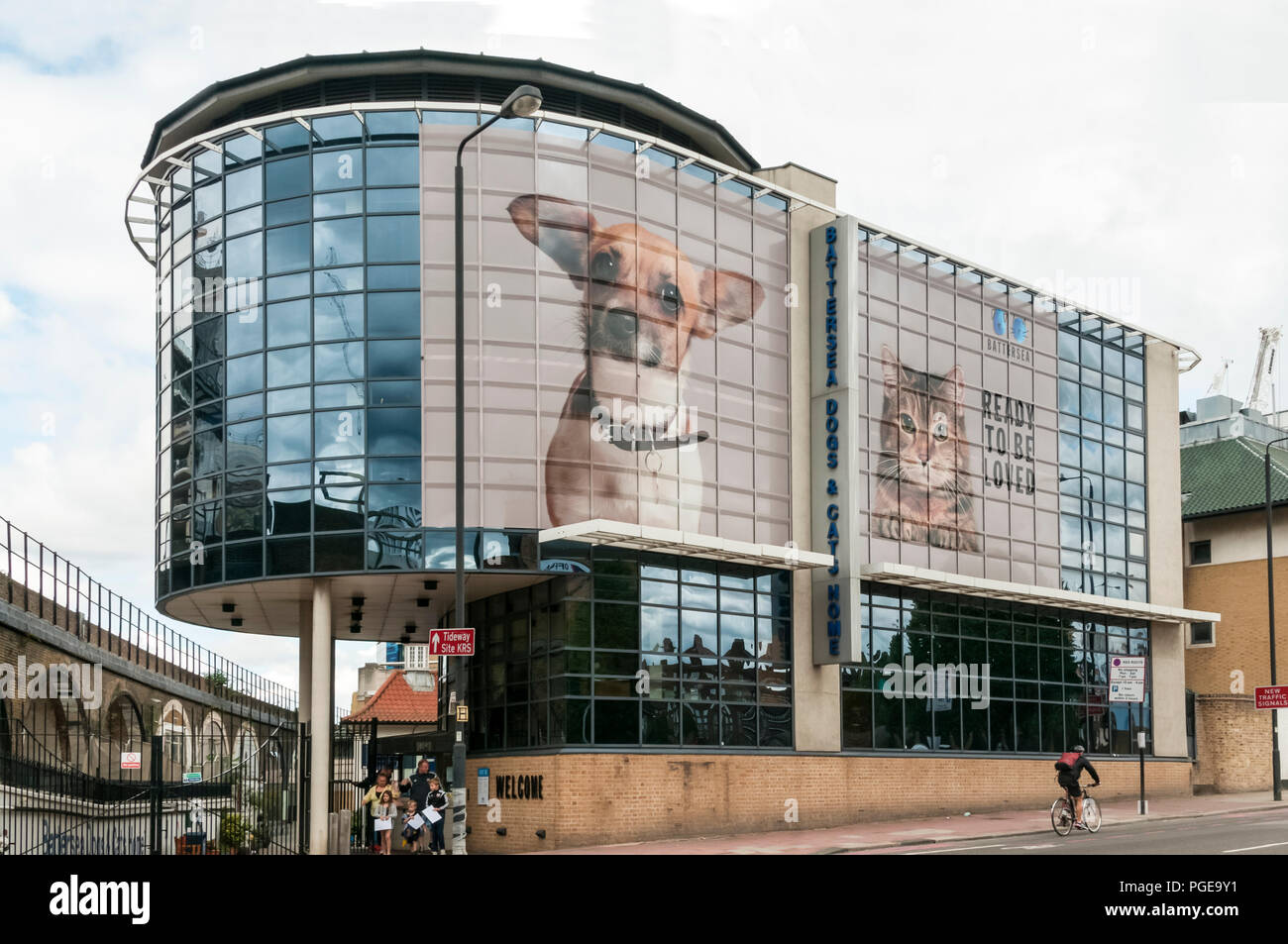 Battersea Hunde & Katzen Home auf Battersea Park Road im Süden Londons. Stockfoto