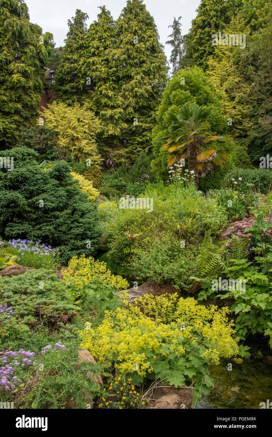 Compton Acres Garten, Dorset, Großbritannien Stockfoto