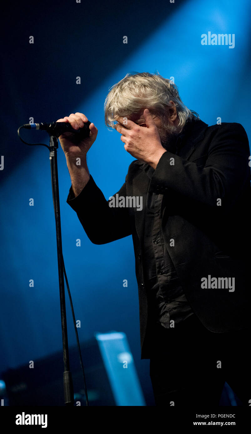 Belgische Sänger Arno im Konzert in der Crammerock Festival in Stekene (Belgien, 07/09/2013) Stockfoto