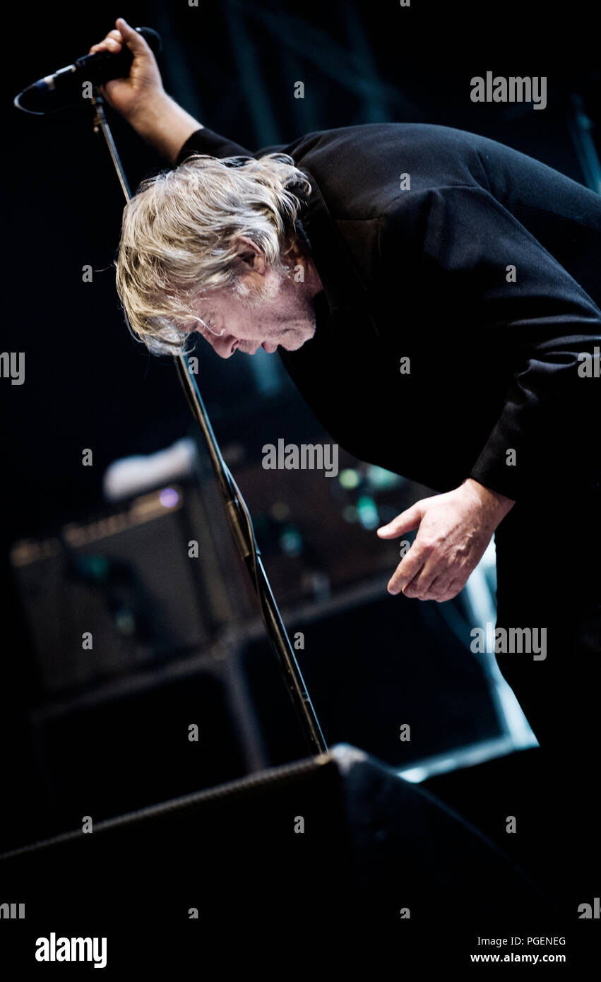 Belgische Sänger Arno im Konzert in der Crammerock Festival in Stekene (Belgien, 07/09/2013) Stockfoto