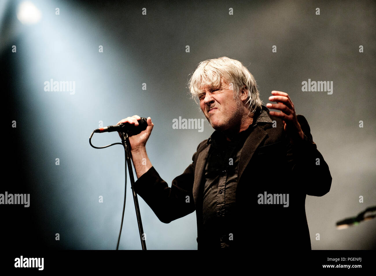 Konzert des Belgischen rock Sänger Arno seinen 65. Geburtstag feiert in seiner Geburt Stadt Ostend (Oostende, 22/05/2014) Stockfoto