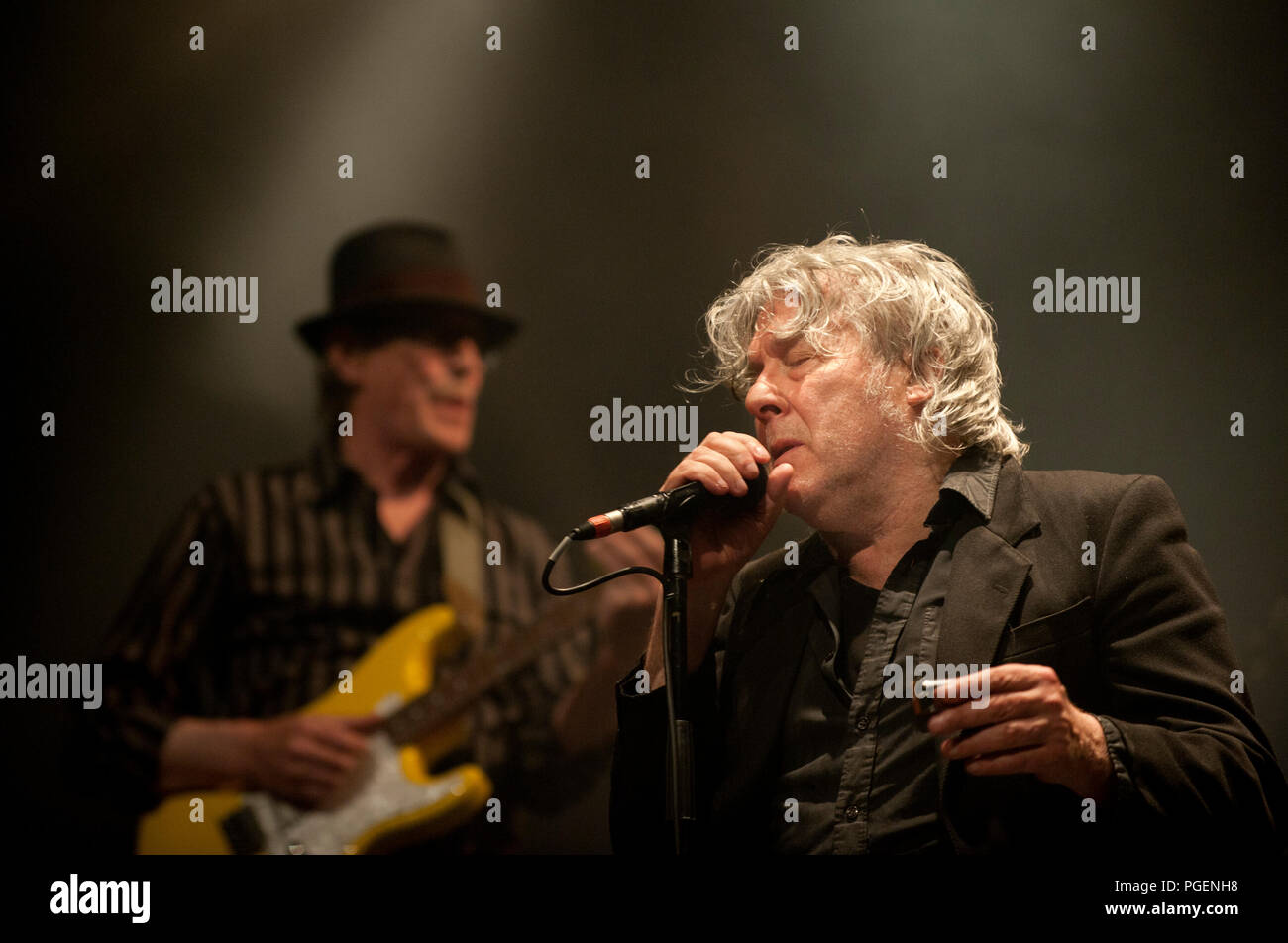 Konzert des Belgischen rock Sänger Arno seinen 65. Geburtstag feiert in seiner Geburt Stadt Ostend (Oostende, 22/05/2014) Stockfoto