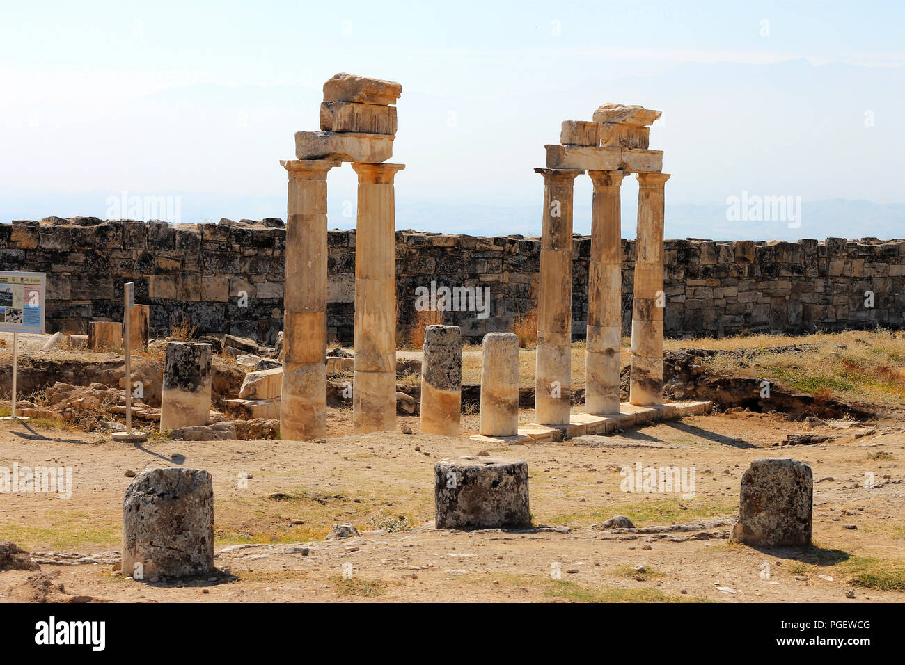 Die Ruinen der antiken Stadt Hierapolis Türkei Stockfoto