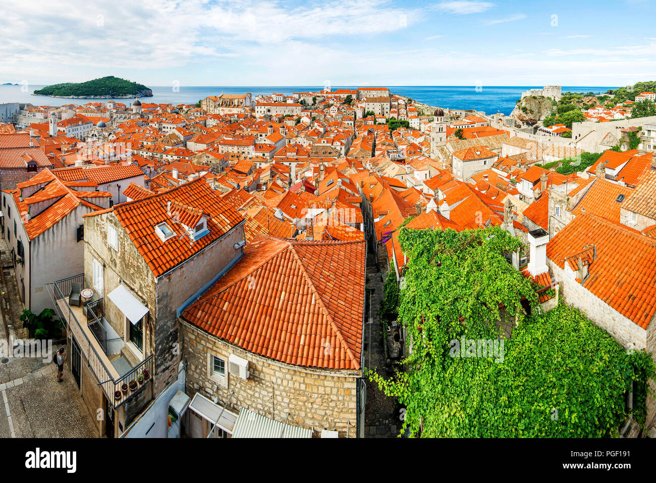 Stadtbild von Dubrovnik (Kroatien) Stockfoto