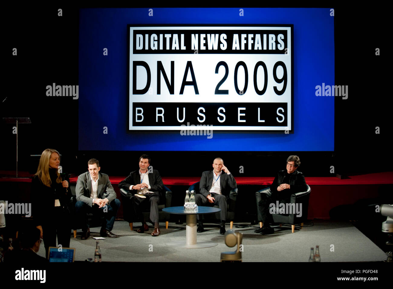 Abschlussveranstaltung der DNA-Konferenz 2009 über Cross Media und Plattformen, in Brüssel (Belgien, 05.03.2009) Stockfoto