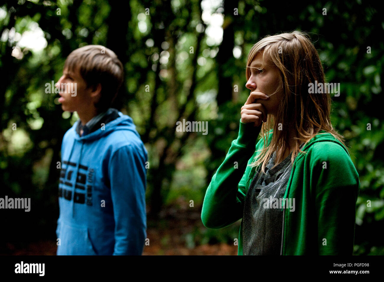 Die Dag Menjère, Dag Frau Jugend Projekt an der Spots Op West Theater Festival in Bruxelles (Belgien, 09/07/2009) Stockfoto