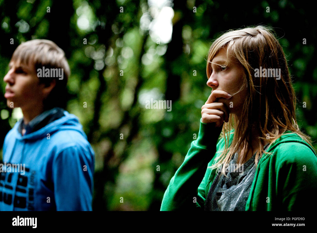 Die Dag Menjère, Dag Frau Jugend Projekt an der Spots Op West Theater Festival in Bruxelles (Belgien, 12/07/2009) Stockfoto