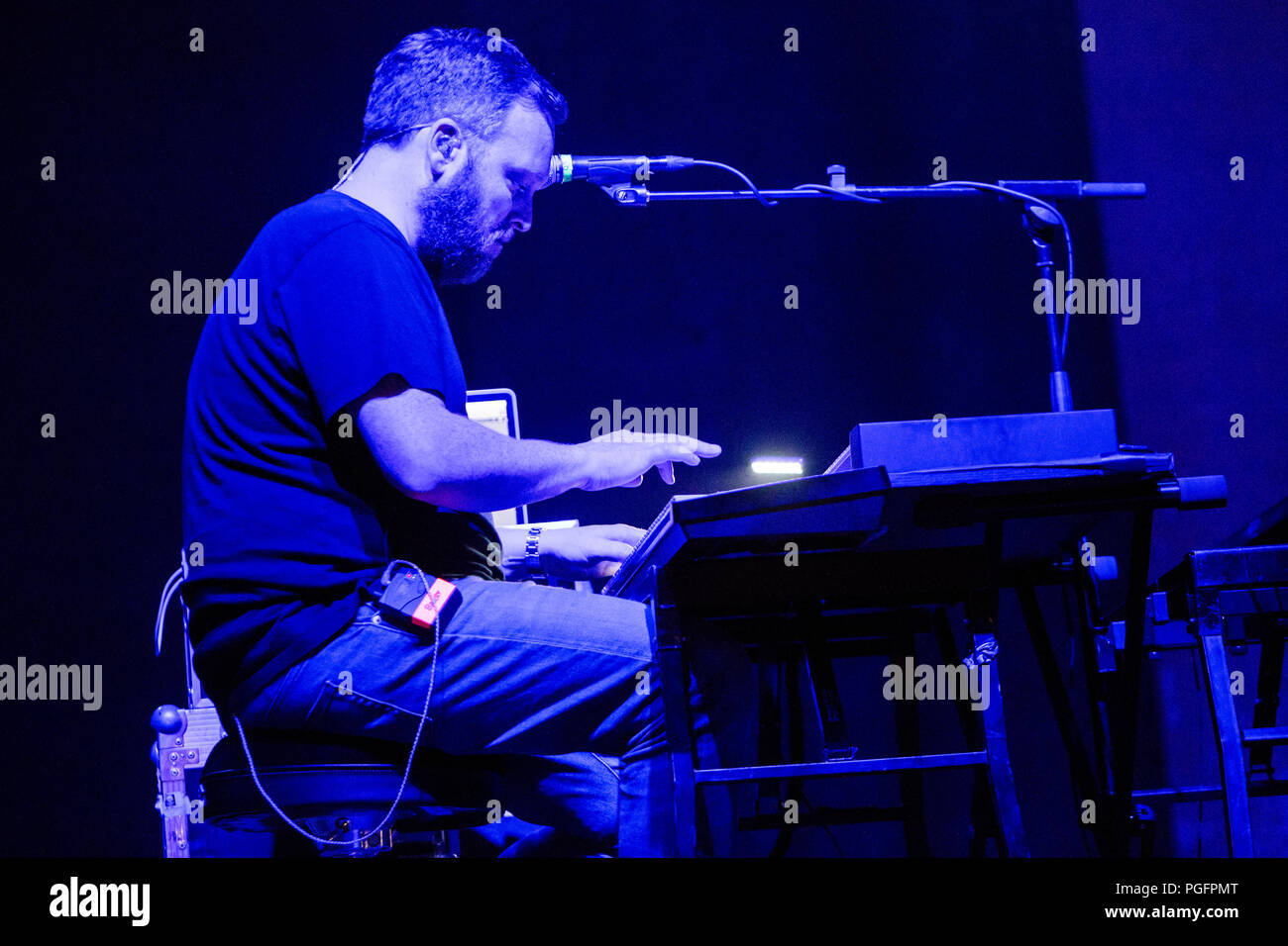 Turin Italien. 25. August 2018. Die schottische Band MOGWAI führt live auf der Bühne Spazio 211 während der "Heutige Festival 'Credit: Rodolfo Sassano/Alamy leben Nachrichten Stockfoto