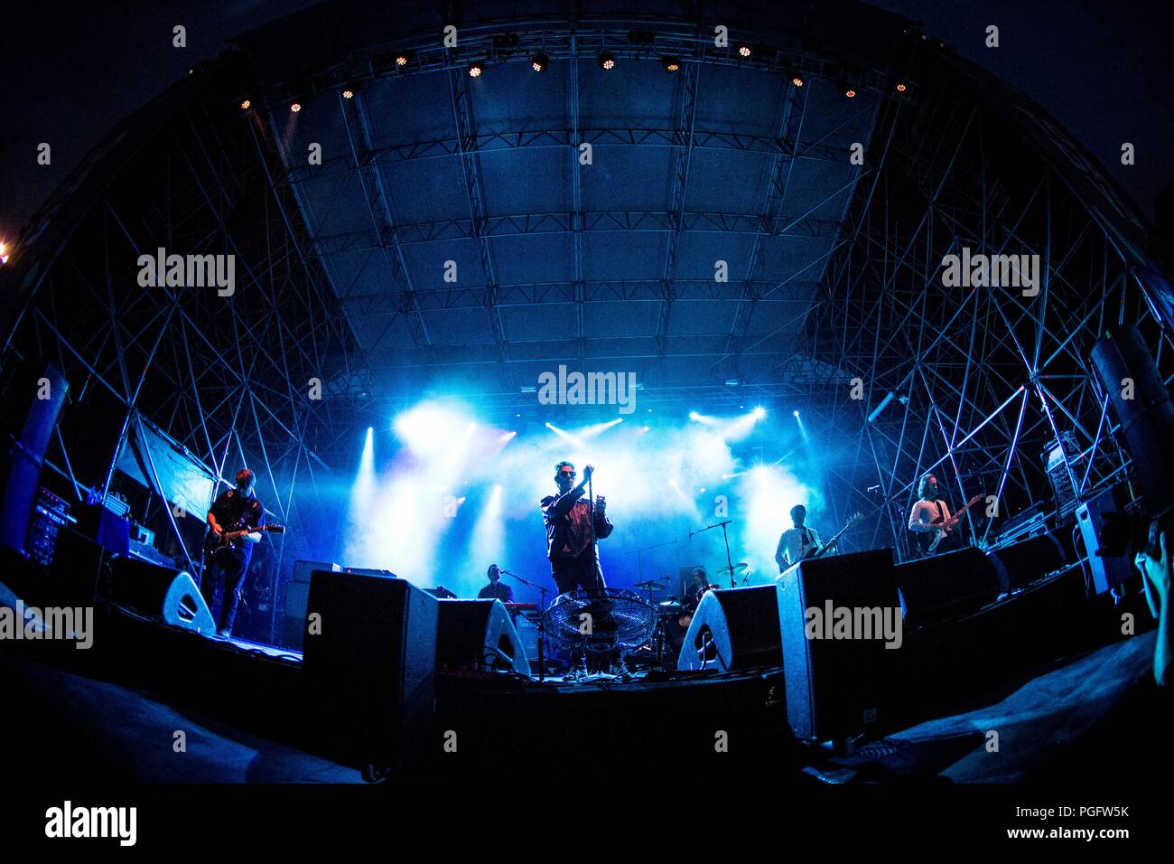 Turin, Italien. 25. August 2018. Echo & Bunnymen live am heutigen Festival 2018 © Roberto Finizio / alamy Leben Nachrichten Stockfoto