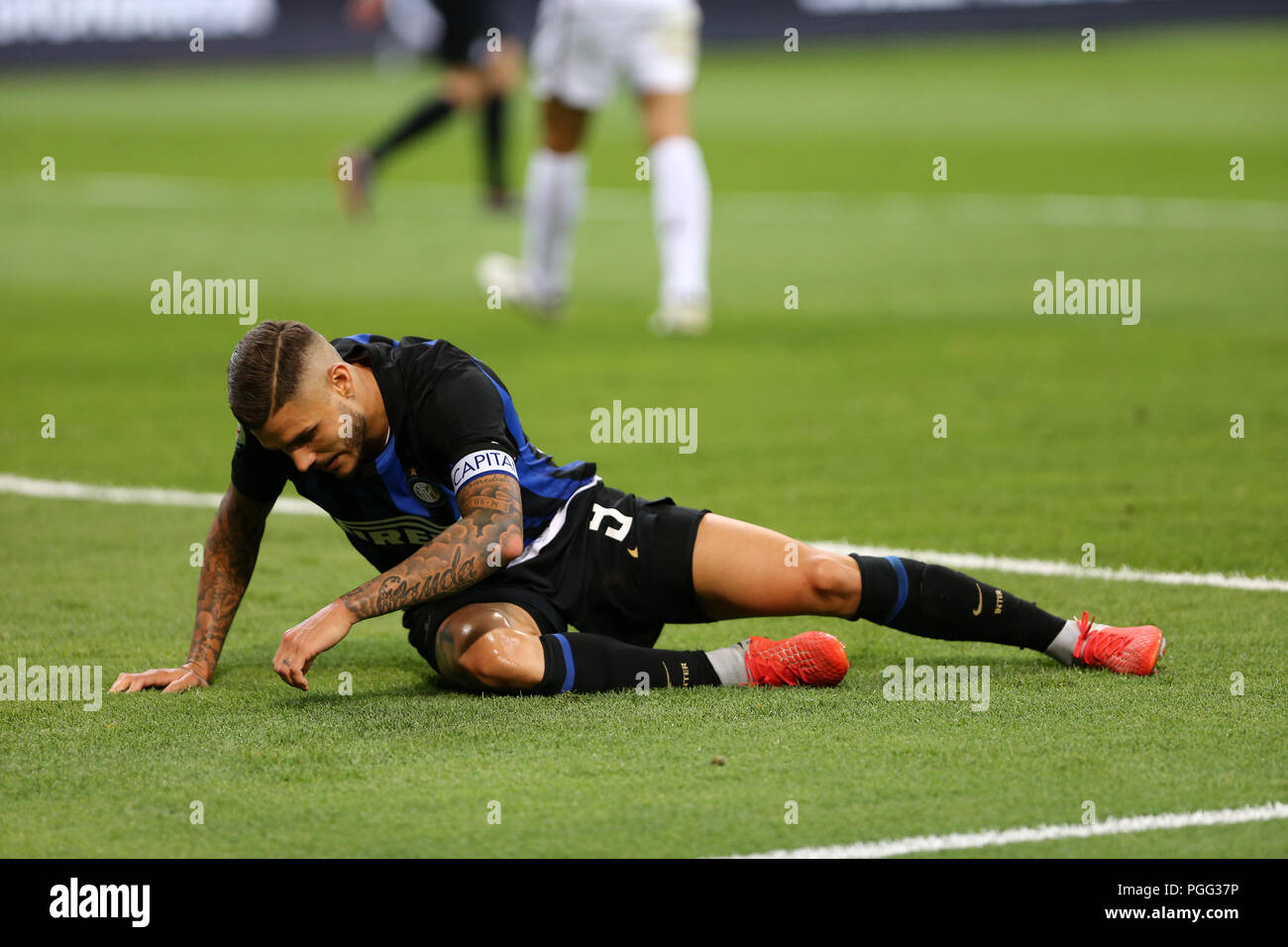 Mailand, Italien. 26 August, 2018. Mauro Icardi des FC Internazionale enttäuscht während der Serie A-Spiel zwischen dem FC Internazionale und Torino Fc. Stockfoto